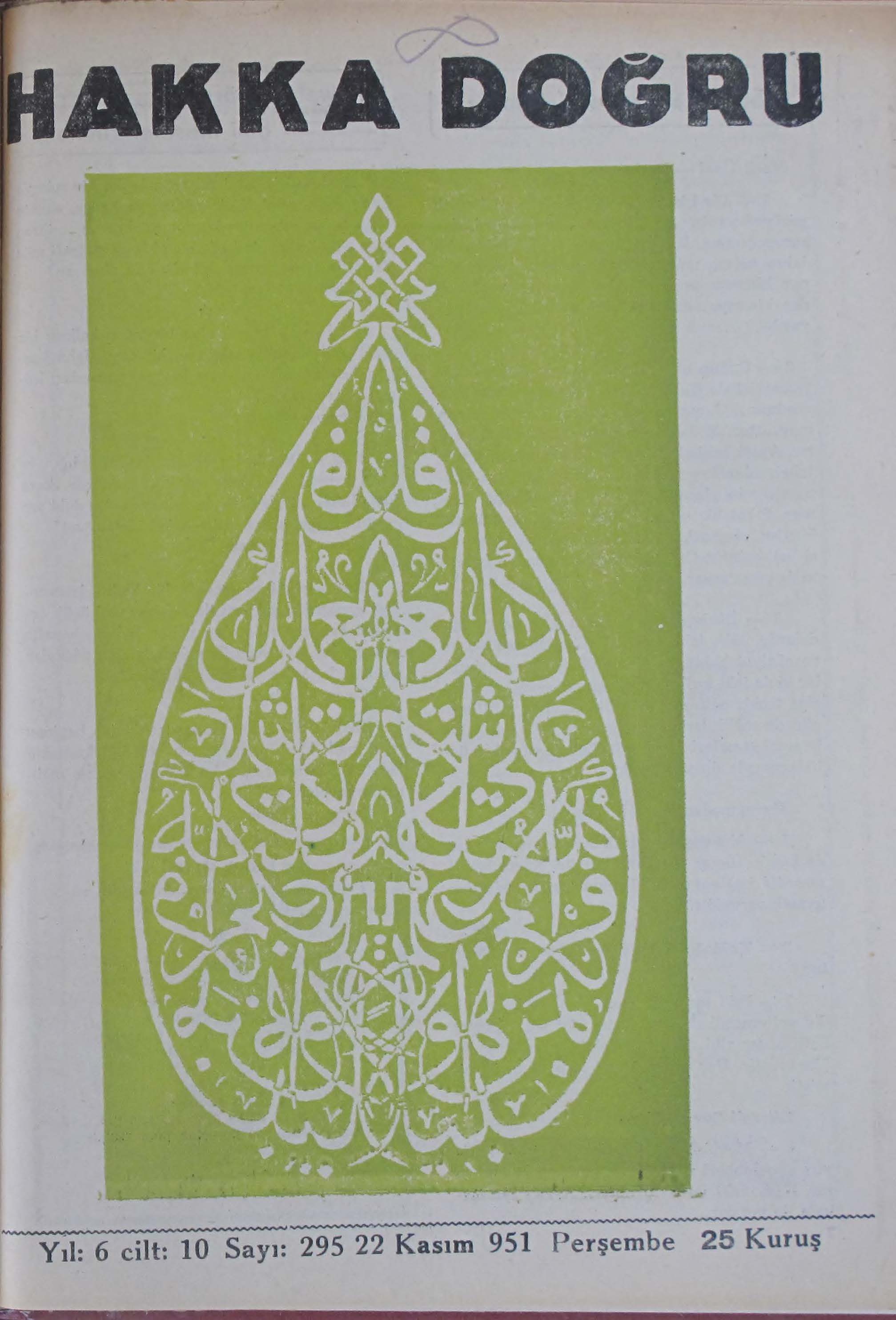 10. Cilt 295. Sayı Kapağı