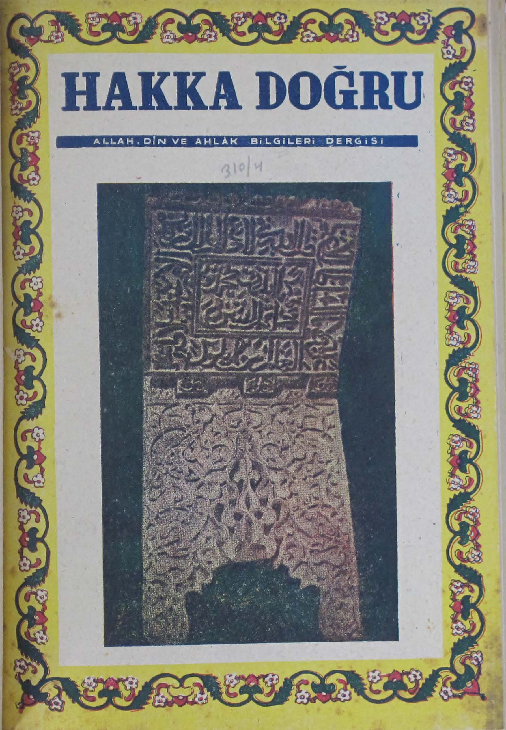 10. Cilt 310-4. Sayı Kapağı