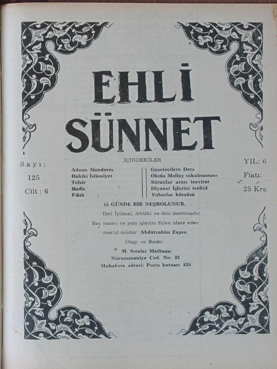 6. Cilt 125. Sayı Kapağı