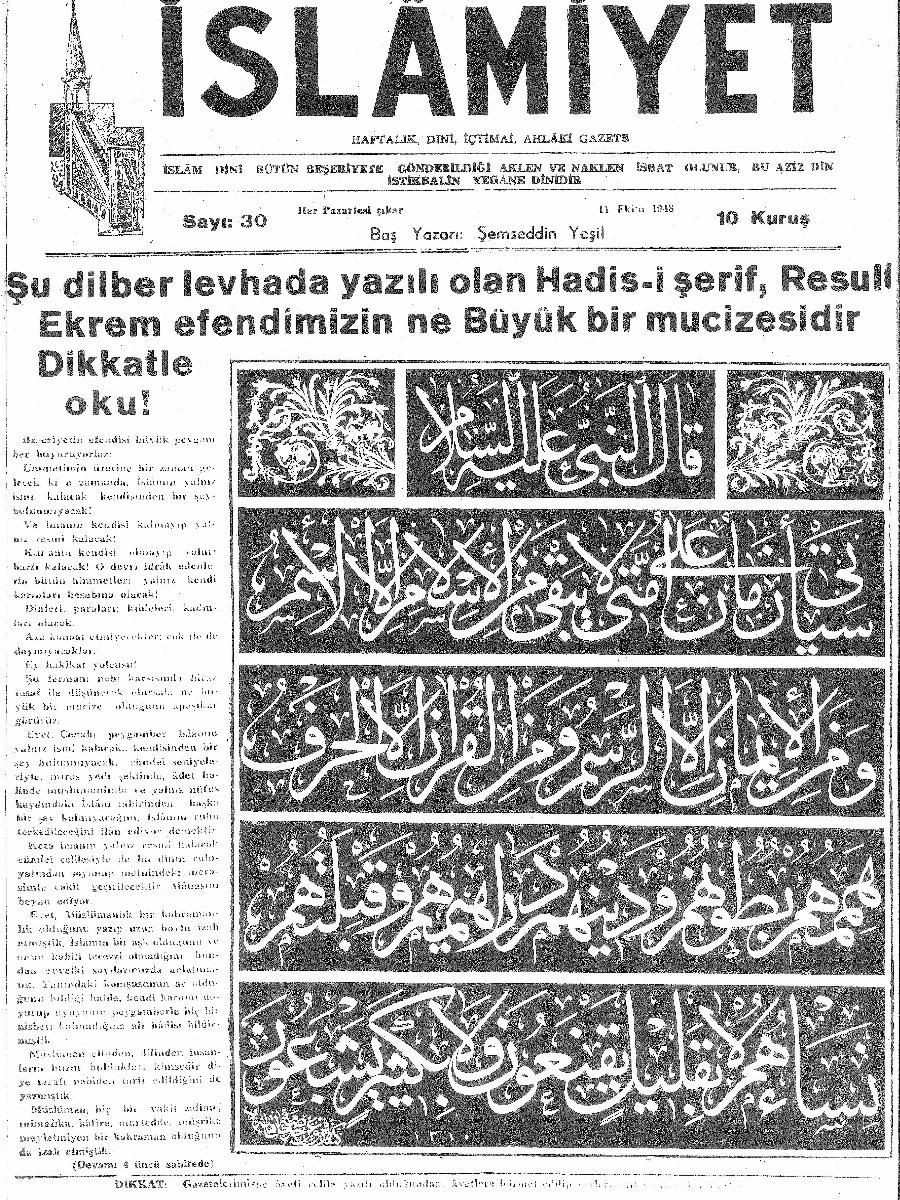 1. Cilt 30. Sayı Kapağı