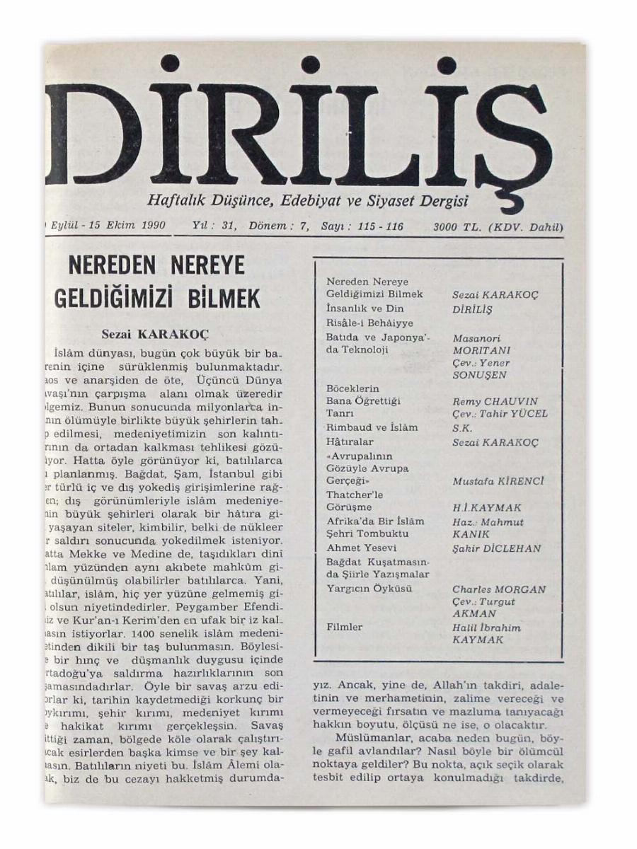 7. Cilt 115-116. Sayı Kapağı