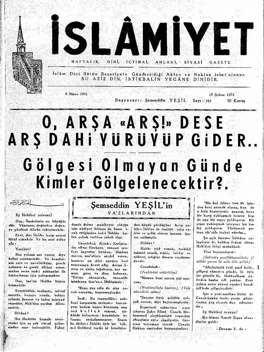 7. Cilt 313. Sayı Kapağı