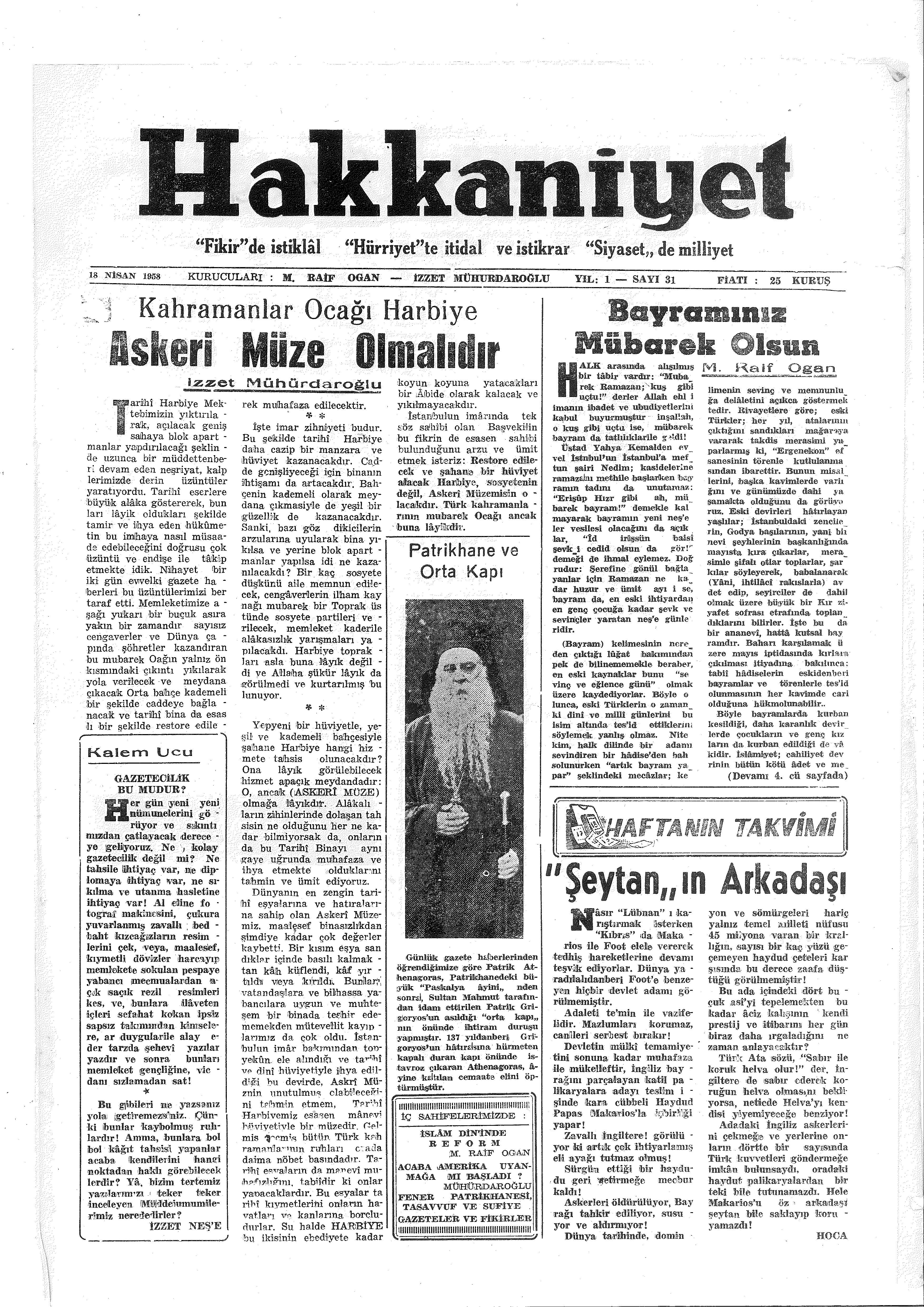 31. Sayı Kapağı