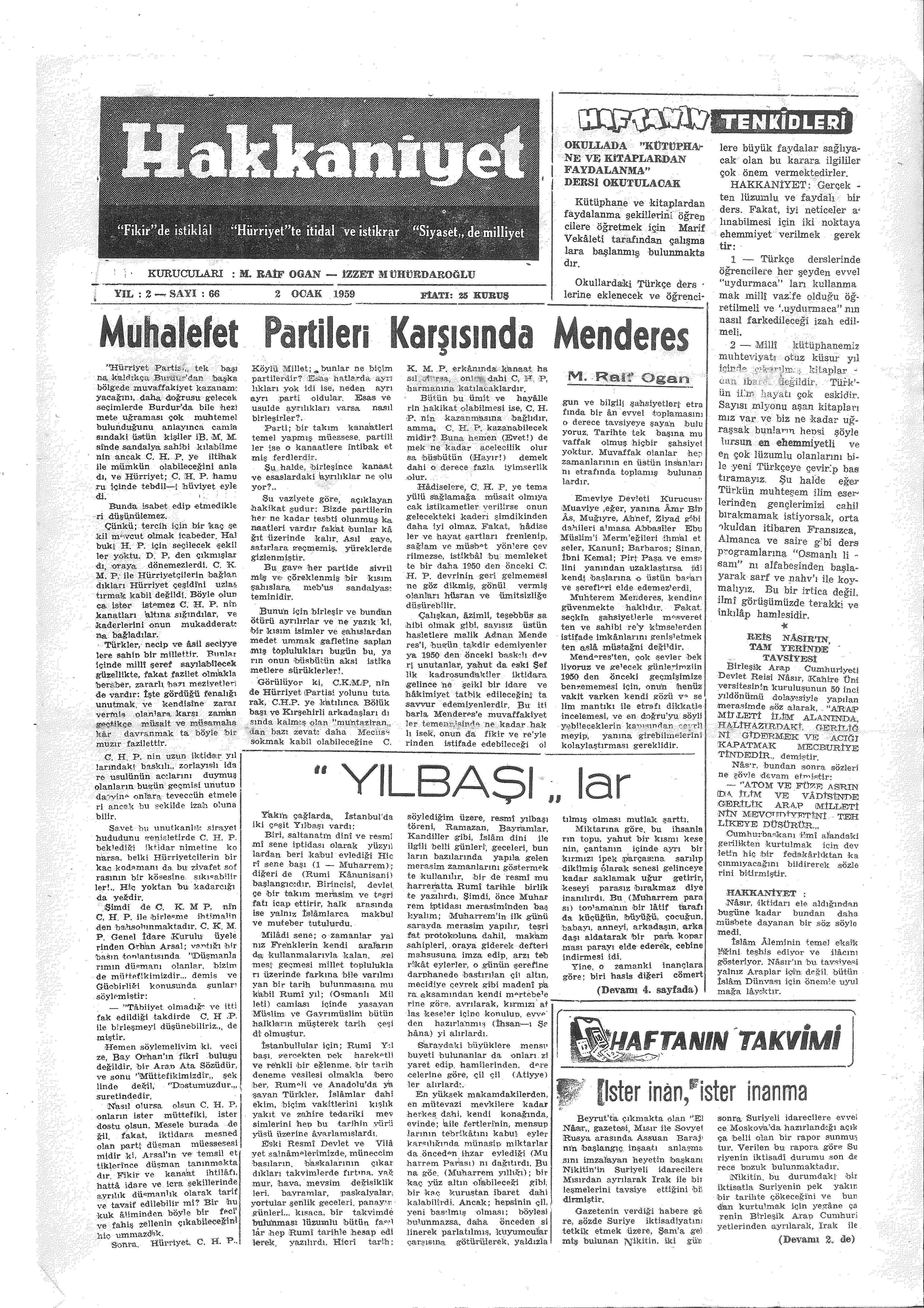 66. Sayı Kapağı