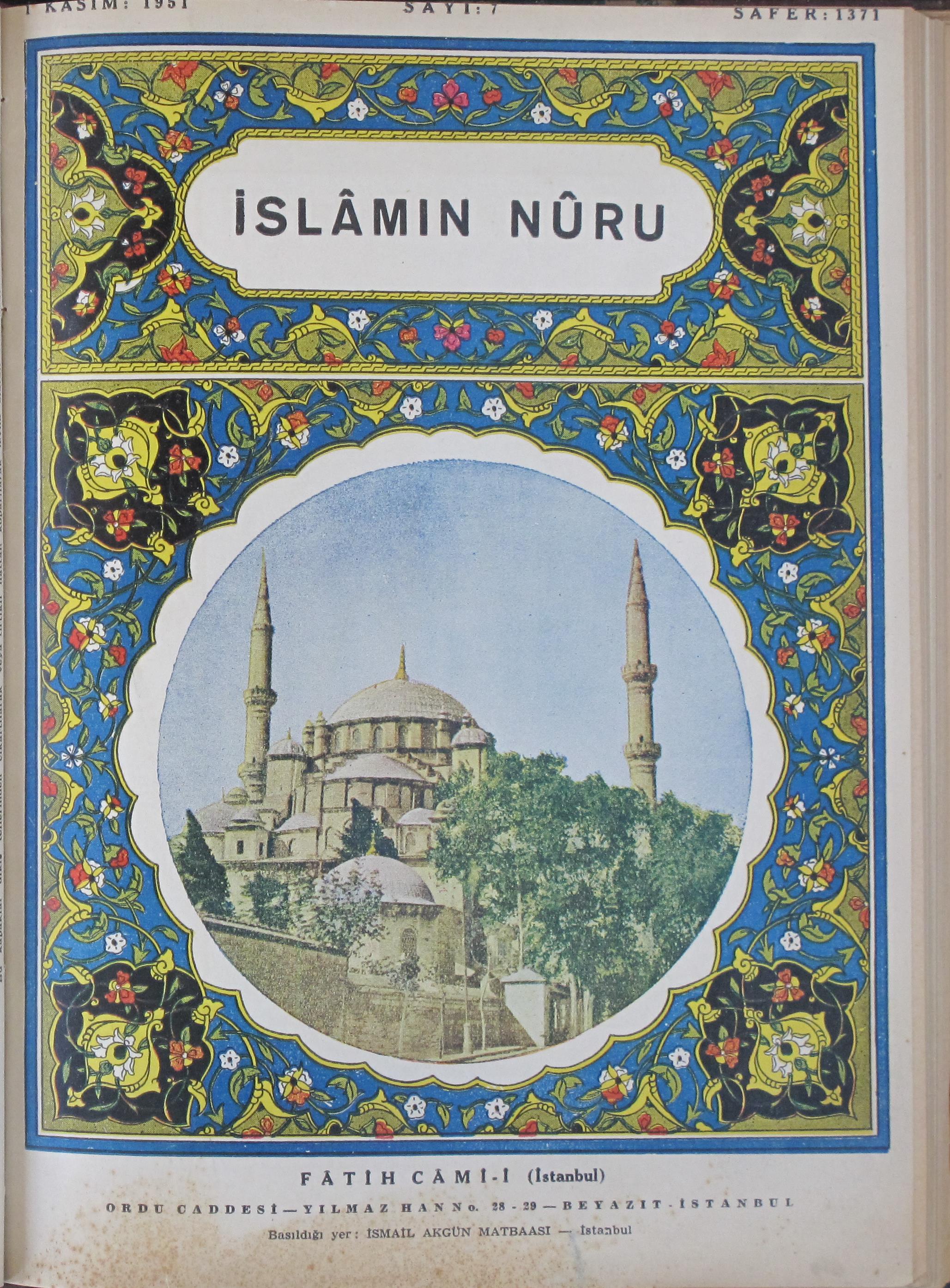 1. Cilt 7. Sayı Kapağı