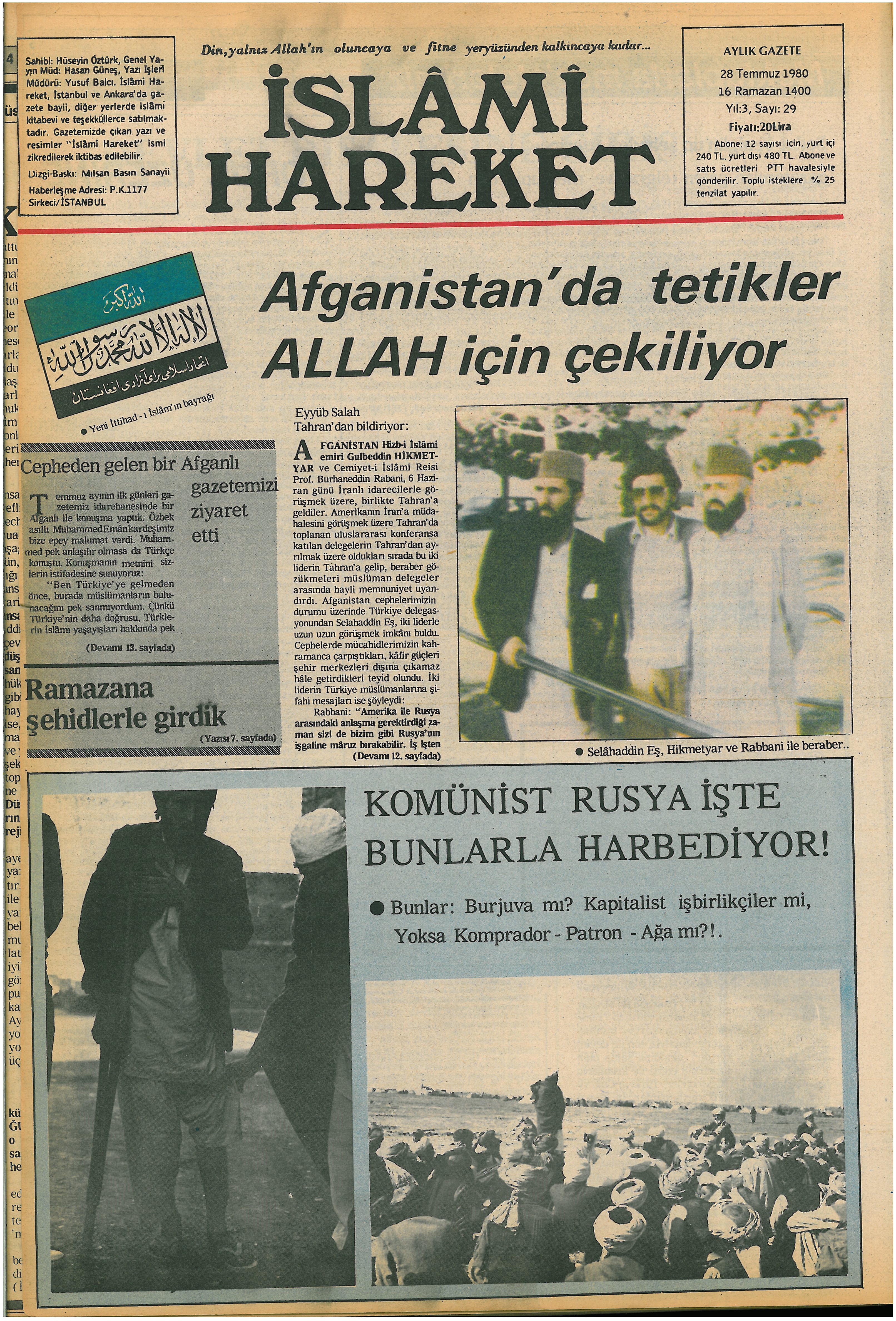 3. Cilt 29. Sayı Kapağı