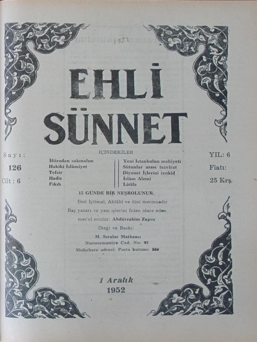 6. Cilt 126. Sayı Kapağı