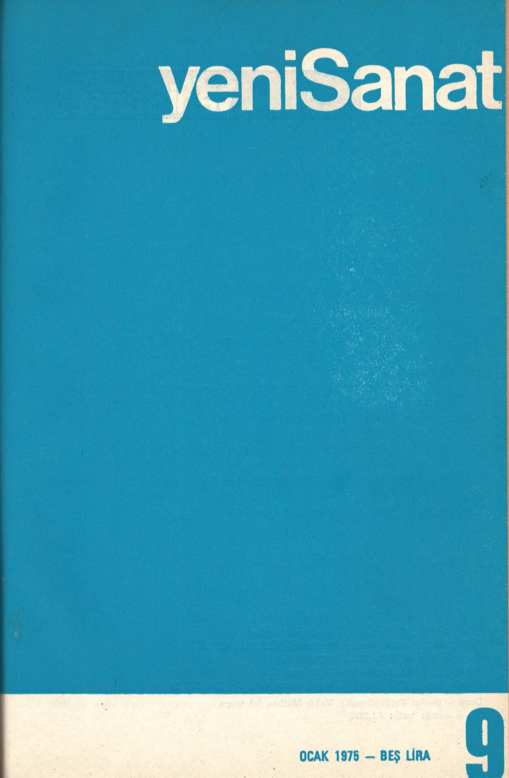 1. Cilt 9. Sayı Kapağı