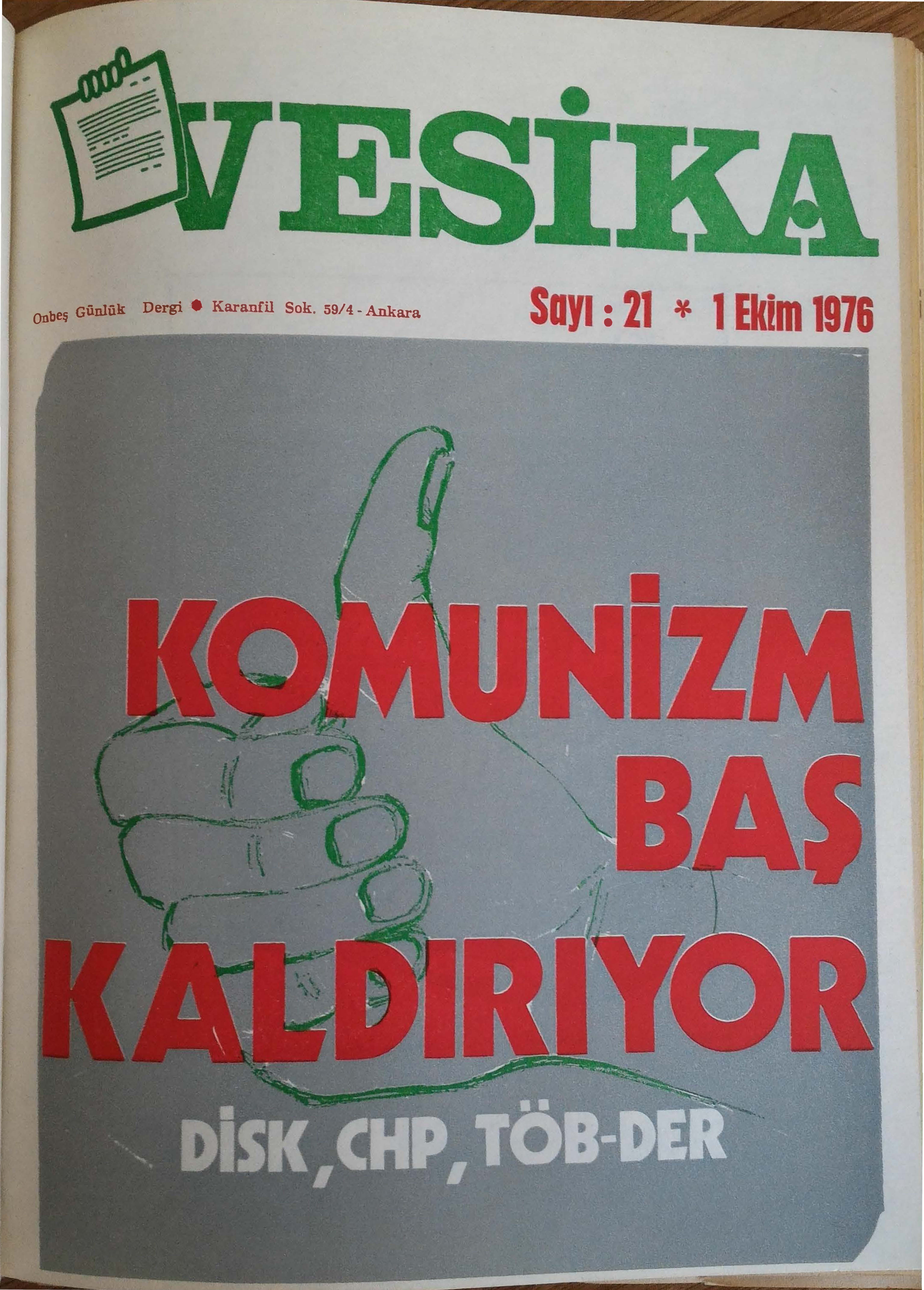 21. Sayı Kapağı