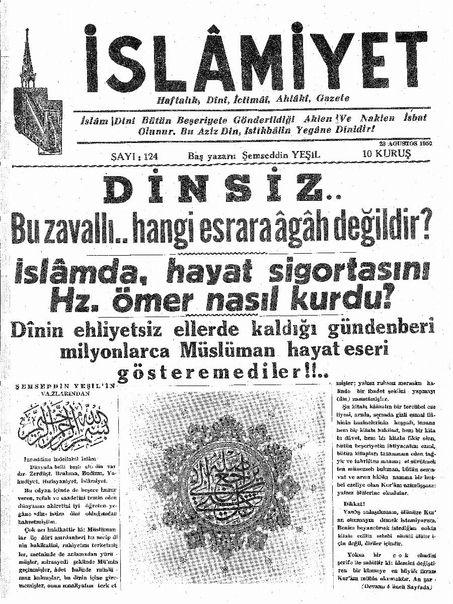 3. Cilt 124. Sayı Kapağı