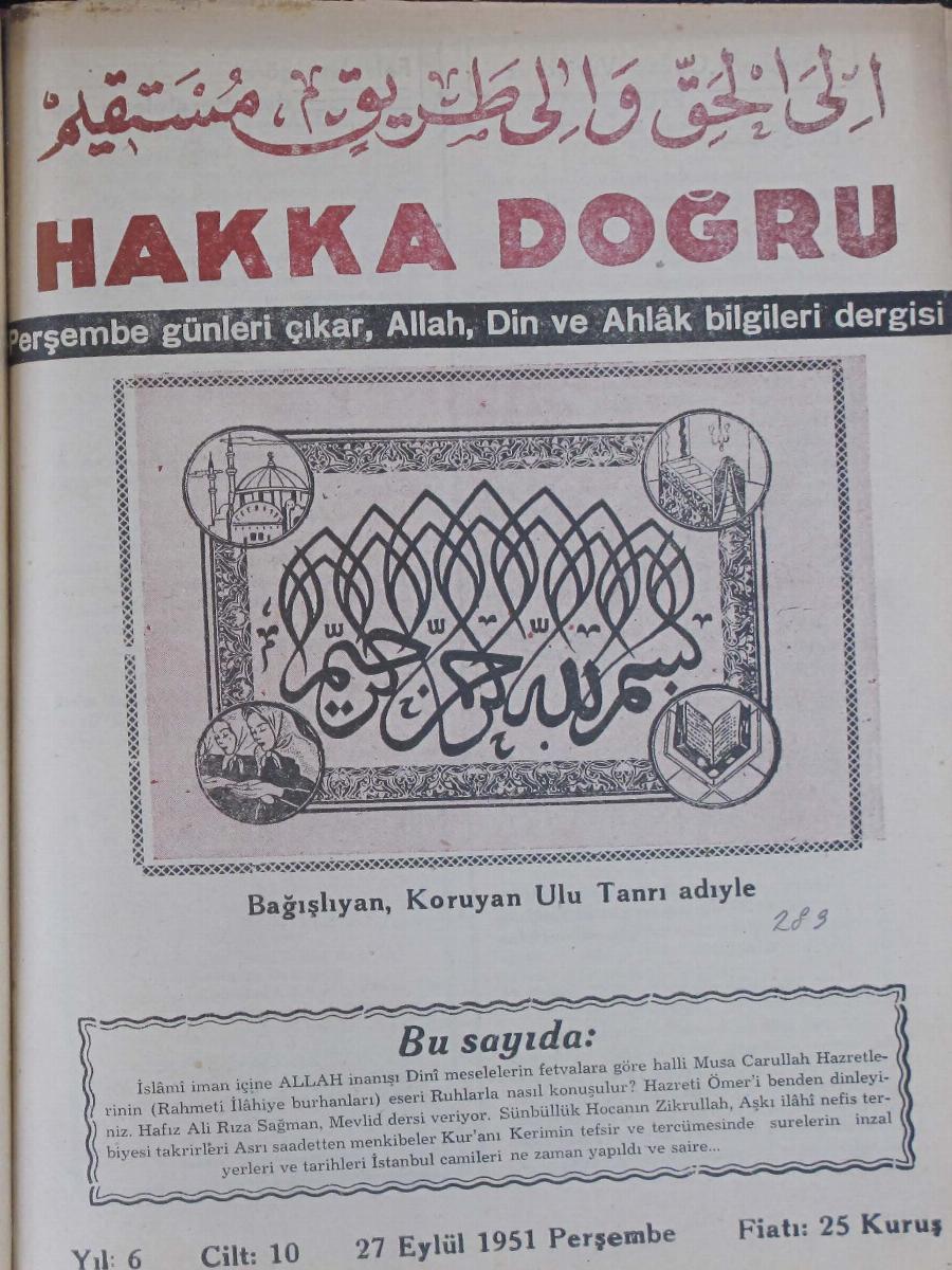 10. Cilt 289. Sayı Kapağı