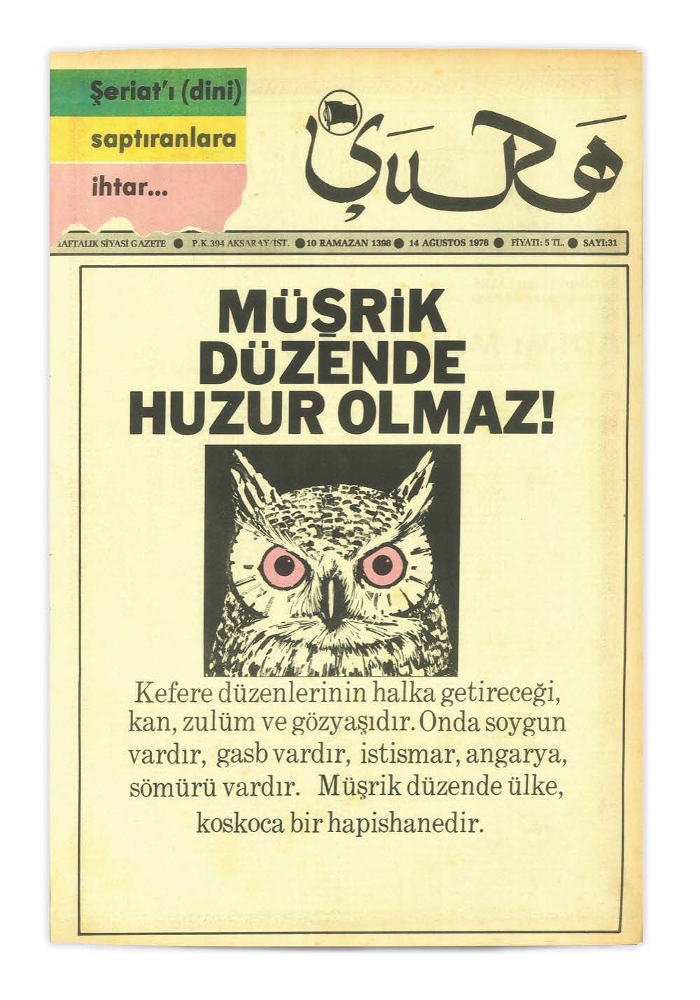 31. Sayı Kapağı