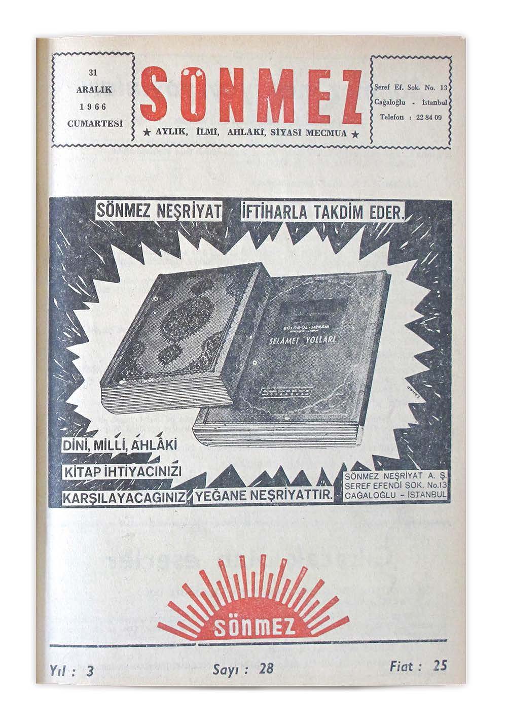 3. Cilt 28. Sayı Kapağı