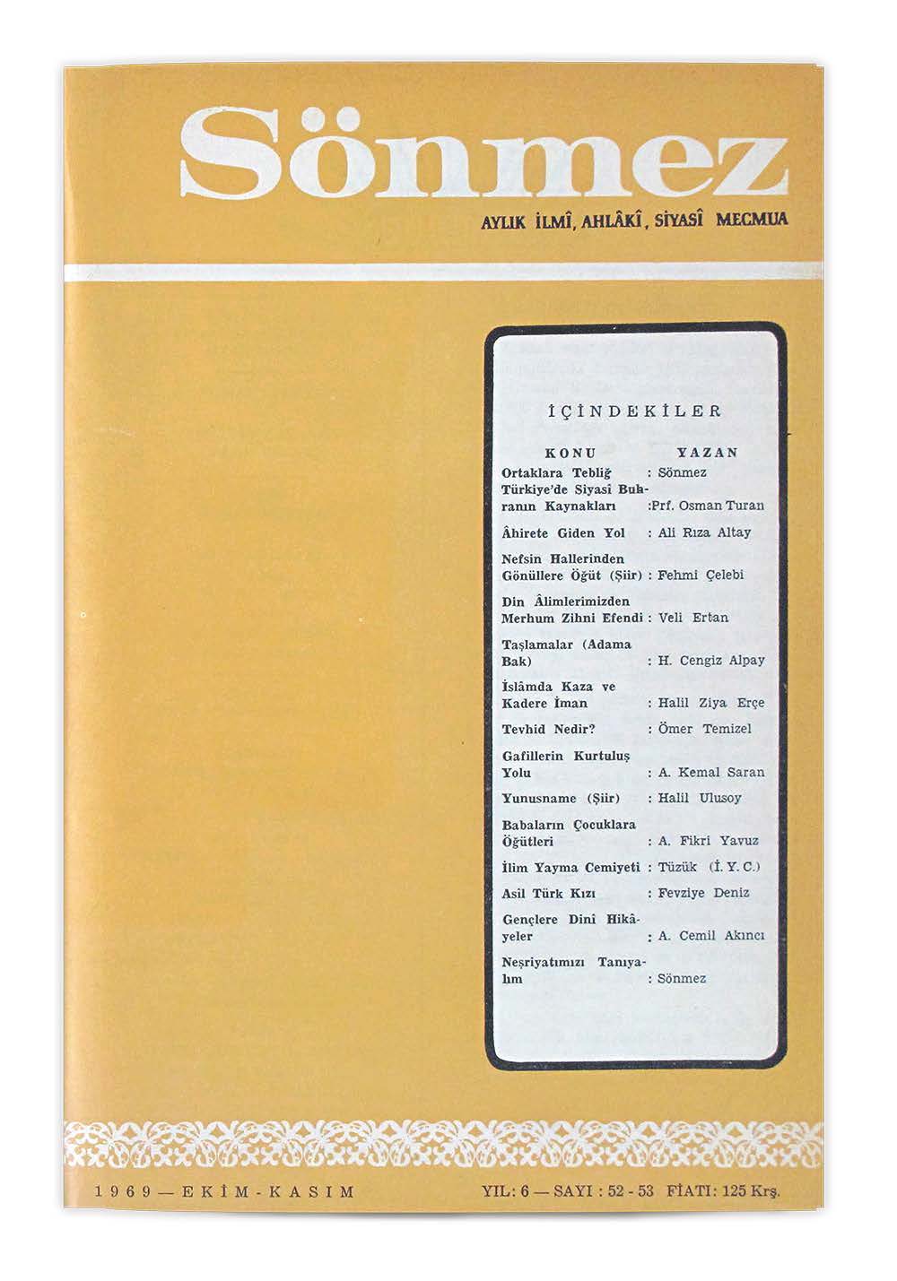 6. Cilt 52-53. Sayı Kapağı