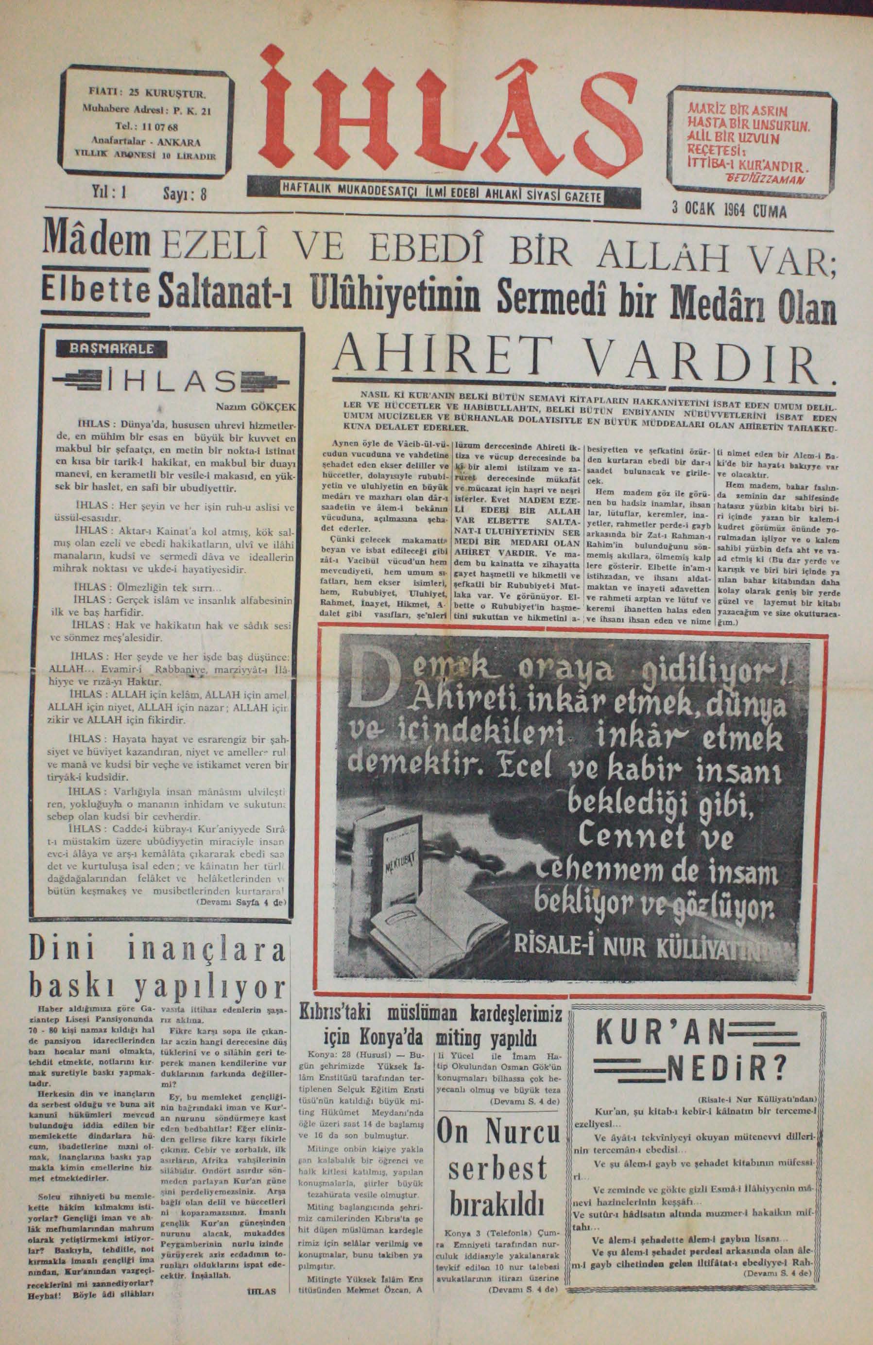 8. Sayı Kapağı