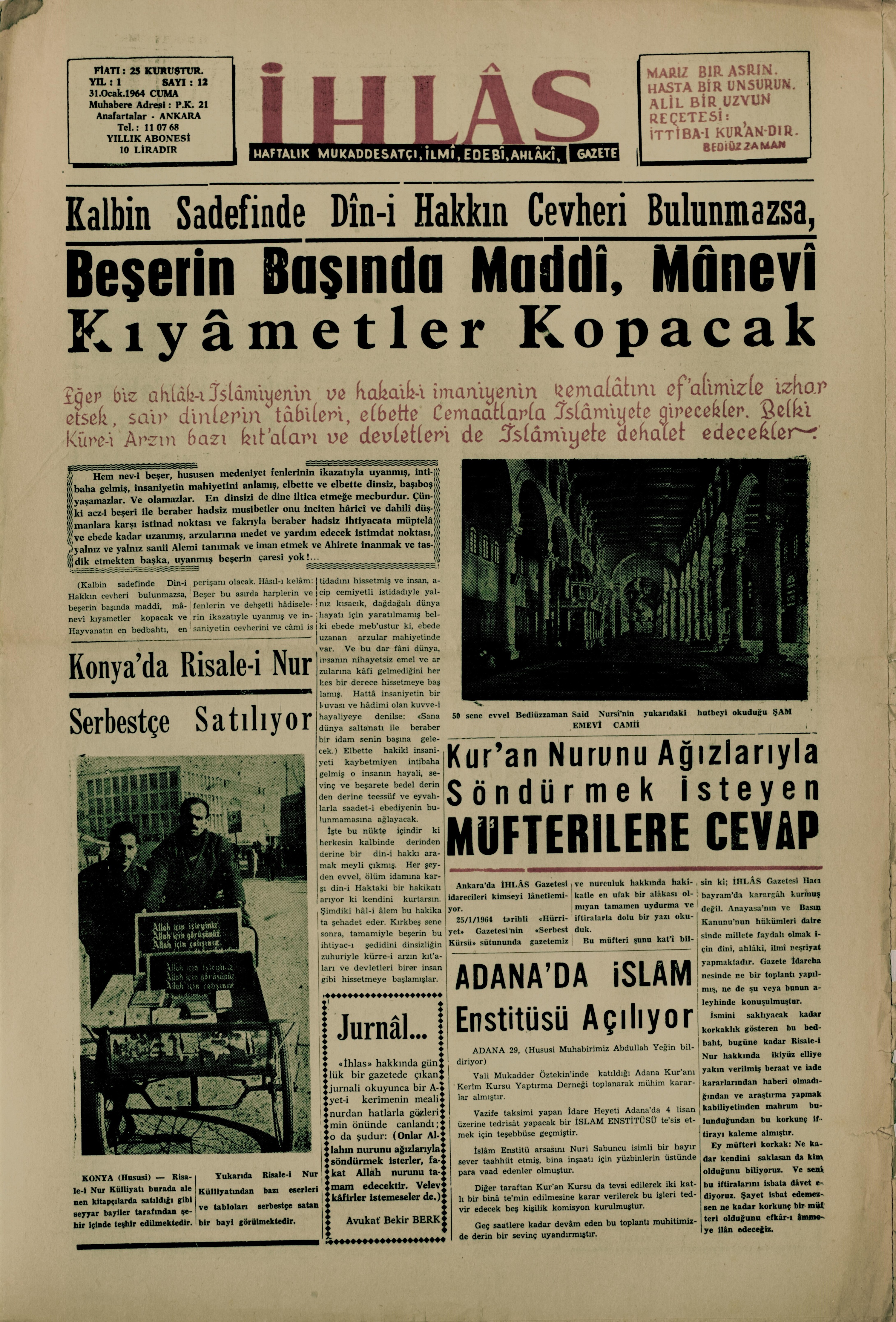 12. Sayı Kapağı