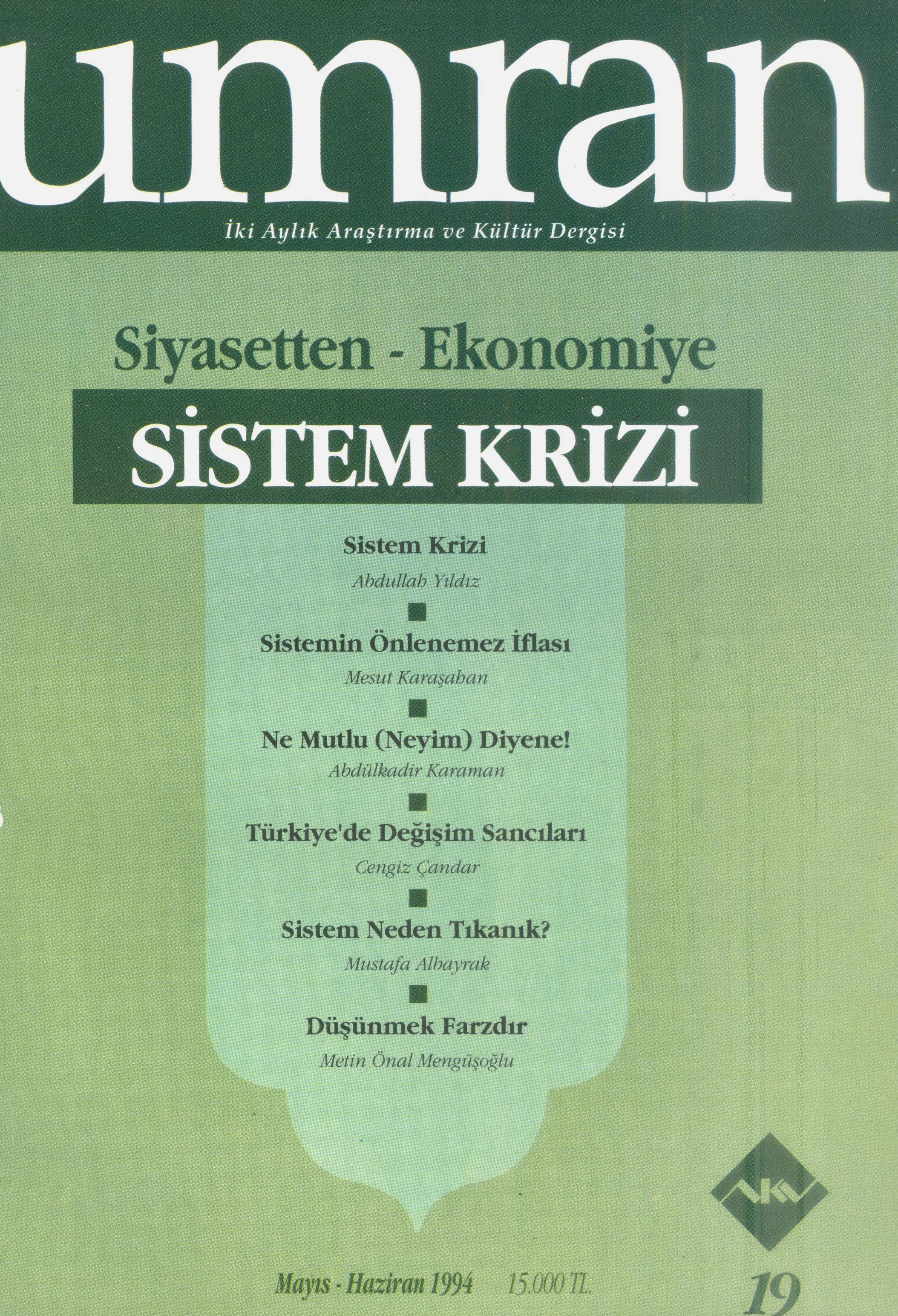 19. Sayı Kapağı