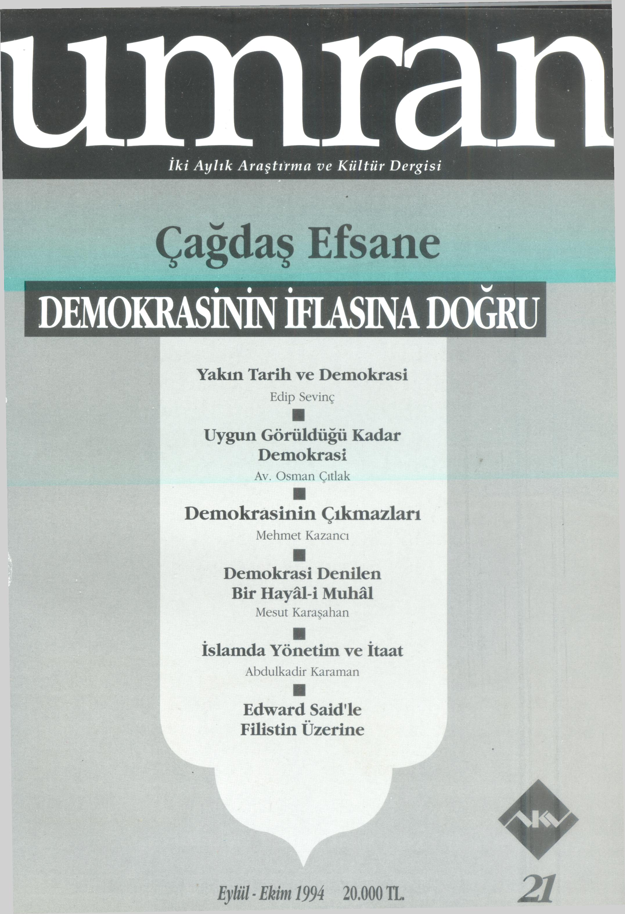 21. Sayı Kapağı