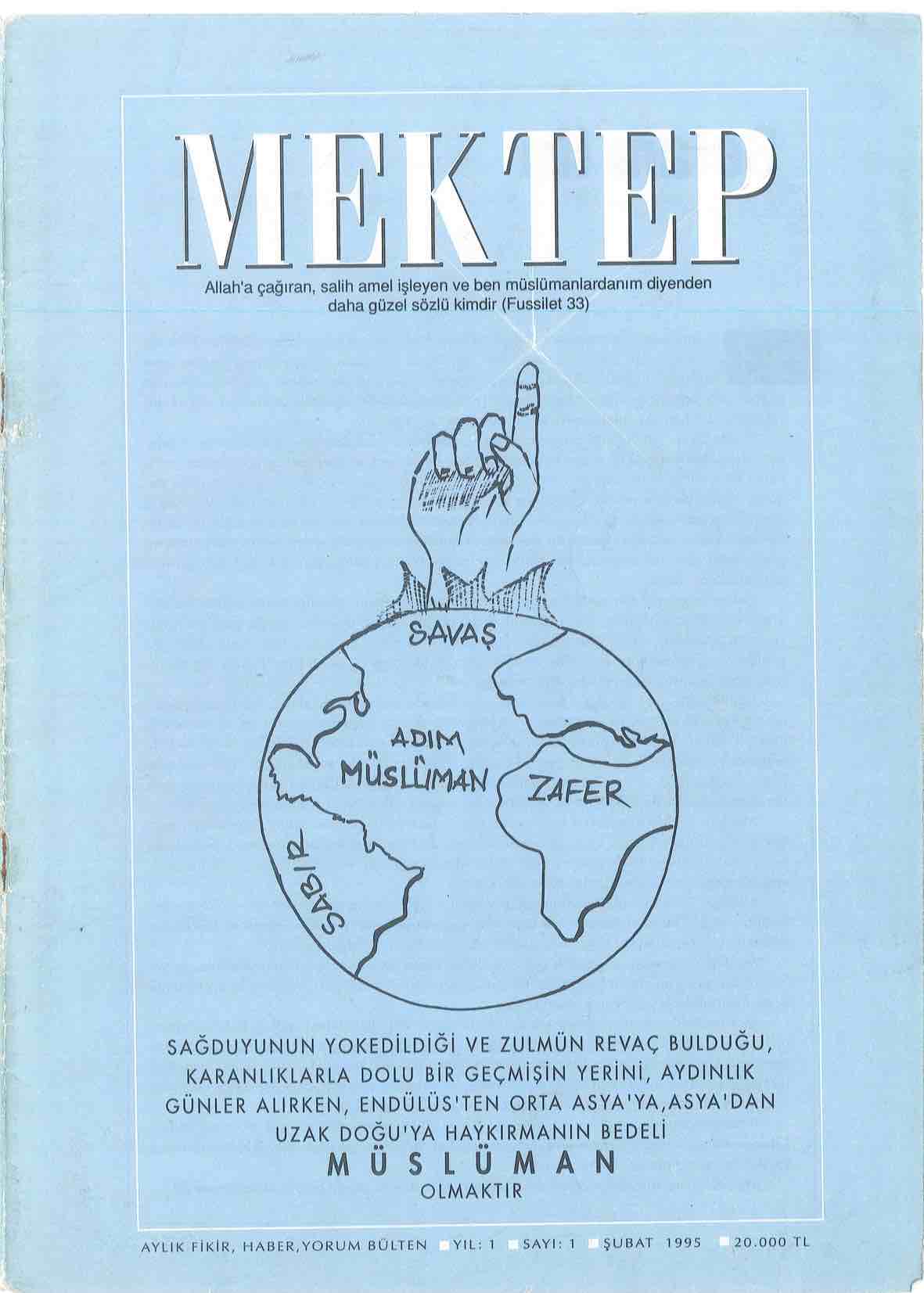 1. Sayı Kapağı