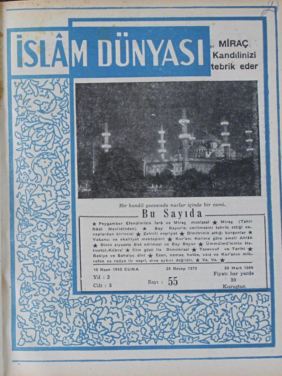 3. Cilt 55. Sayı Kapağı