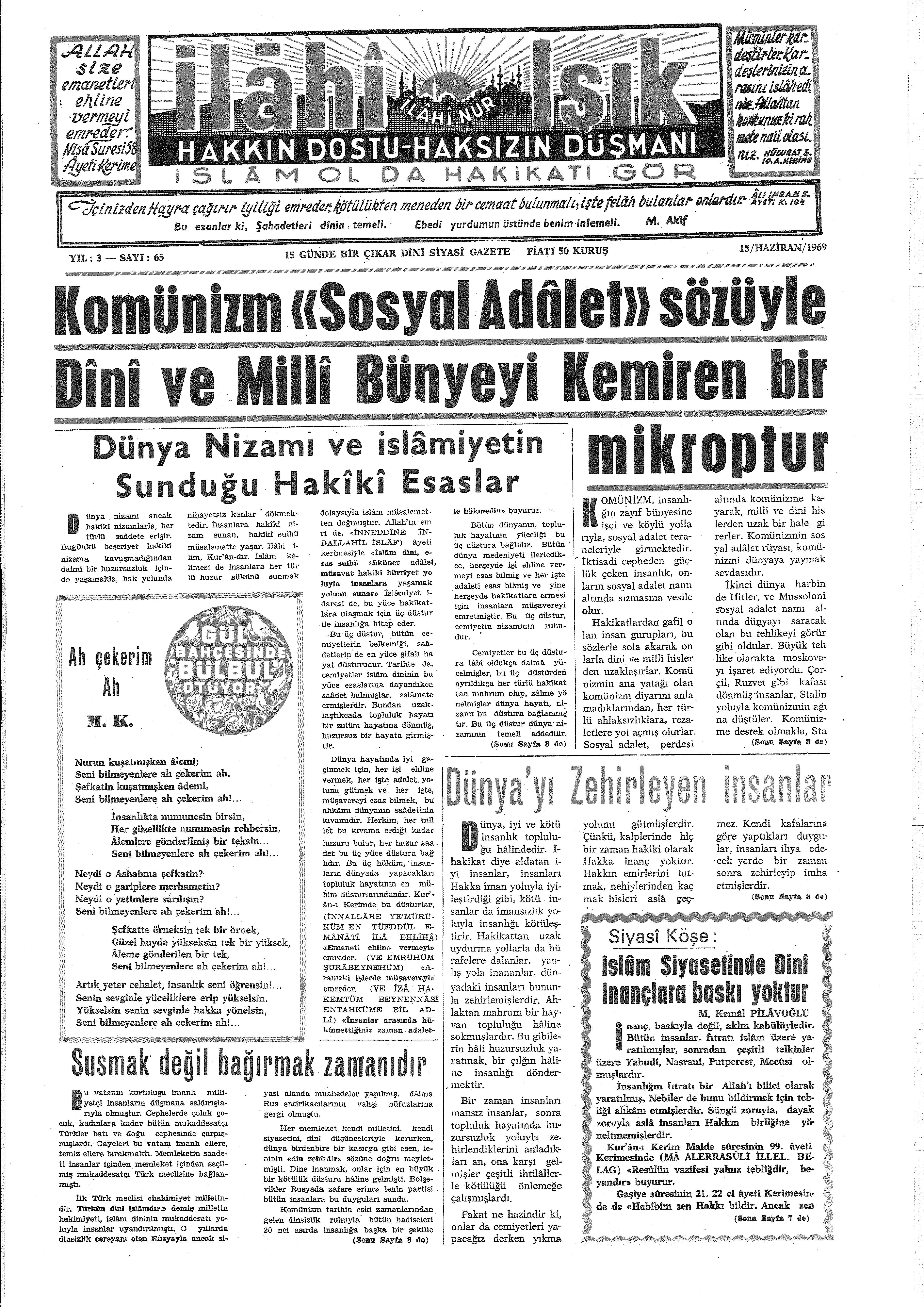 3. Cilt 65. Sayı Kapağı