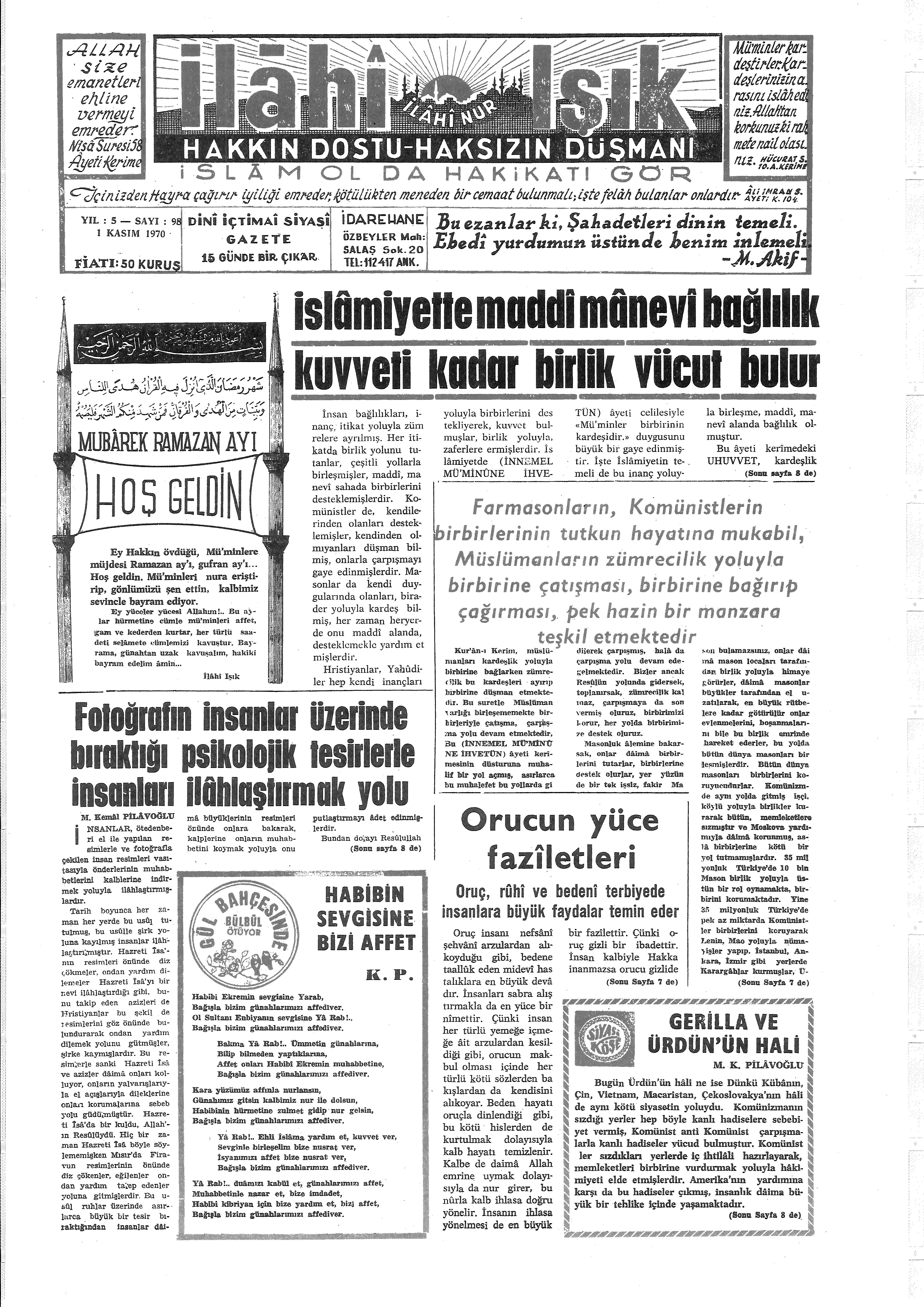 5. Cilt 98. Sayı Kapağı