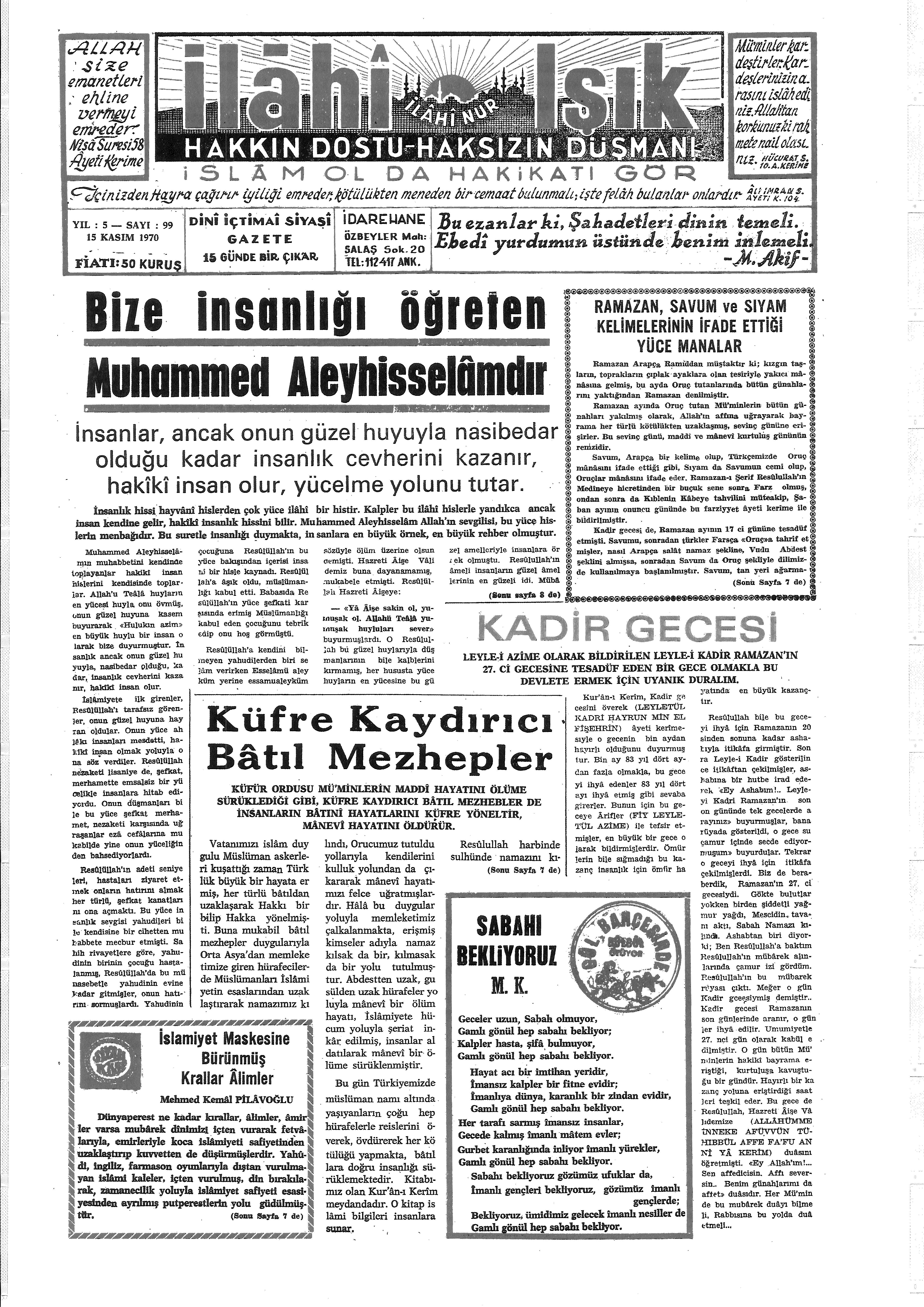 5. Cilt 99. Sayı Kapağı