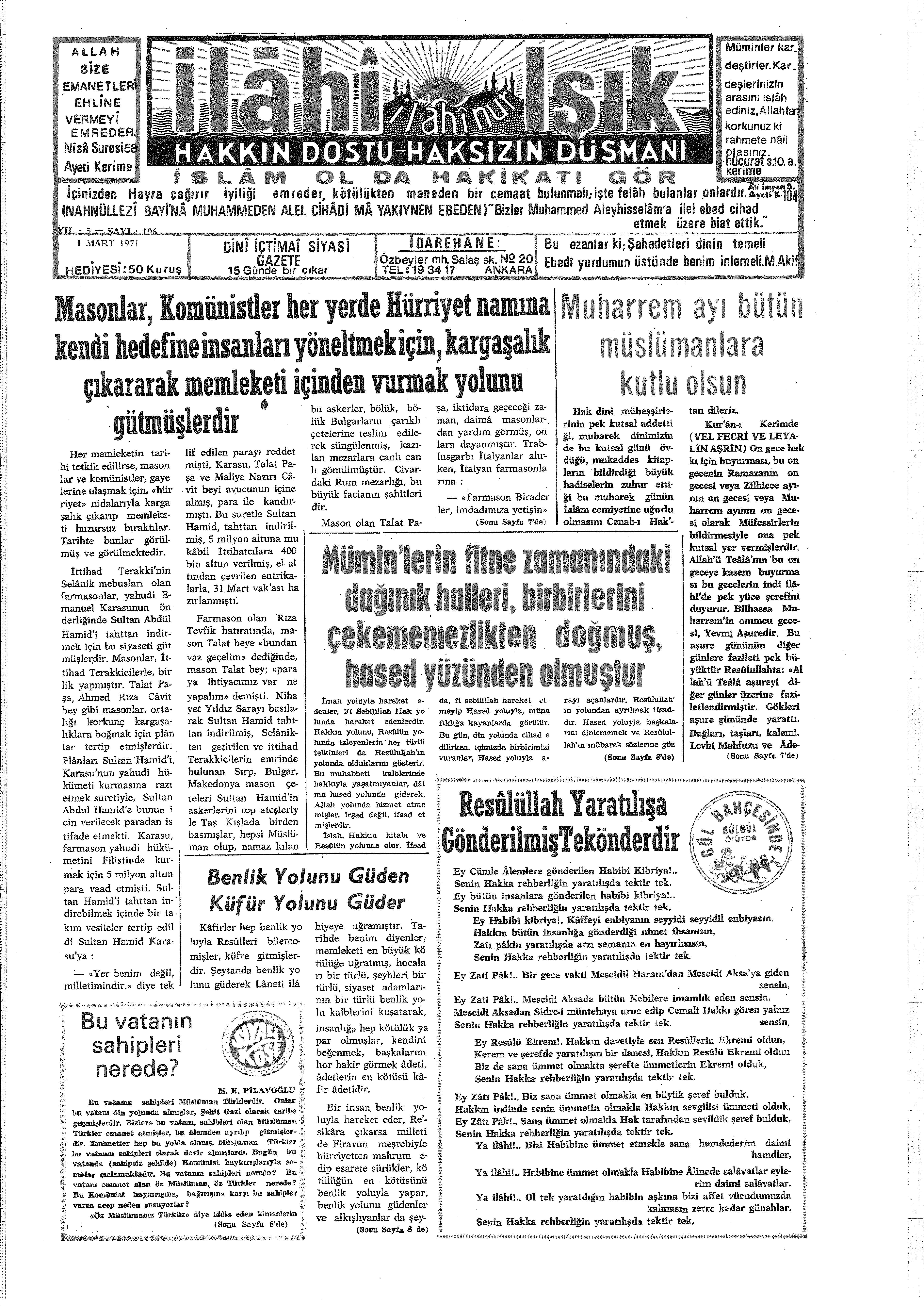 5. Cilt 106. Sayı Kapağı