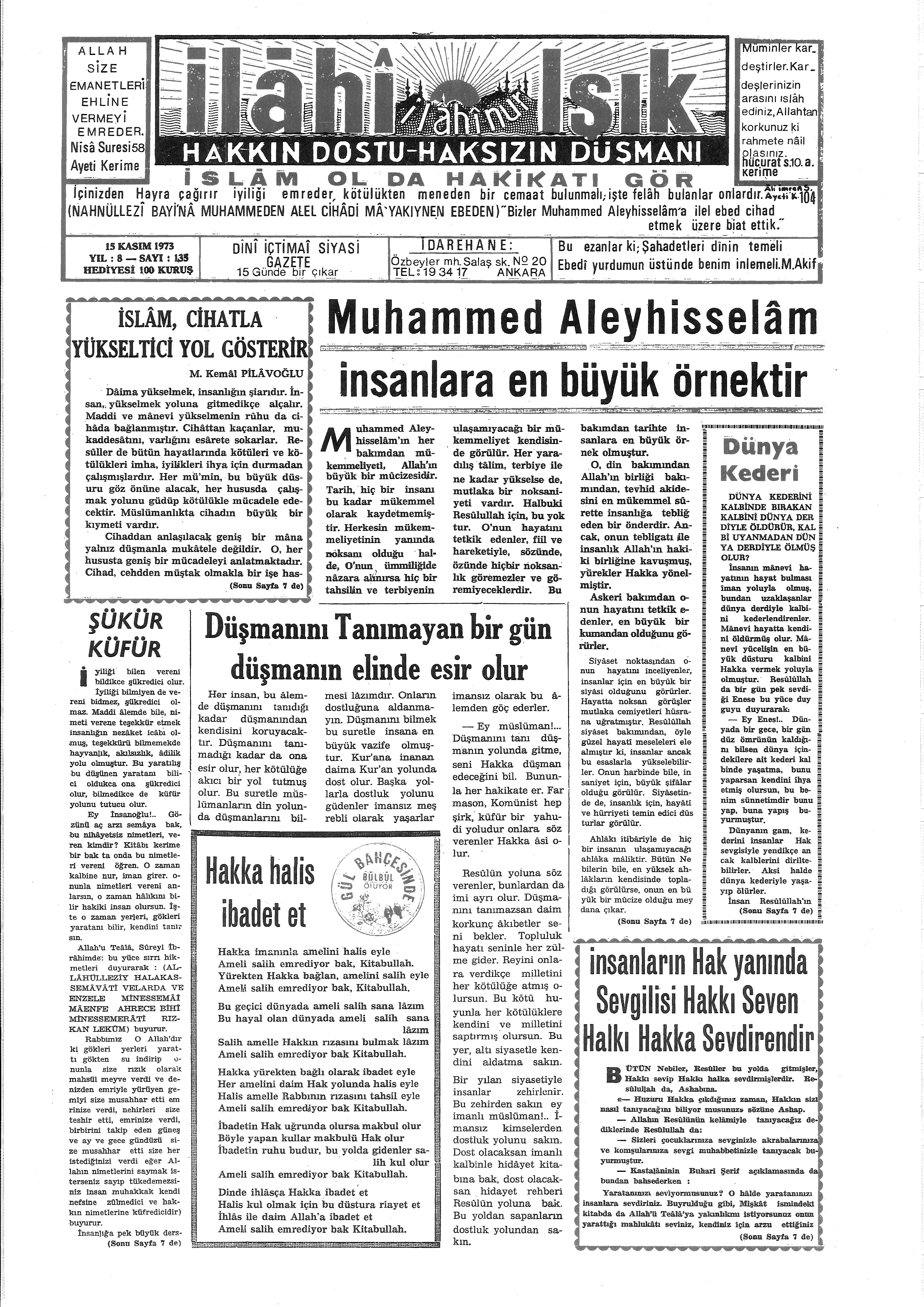 8. Cilt 135. Sayı Kapağı