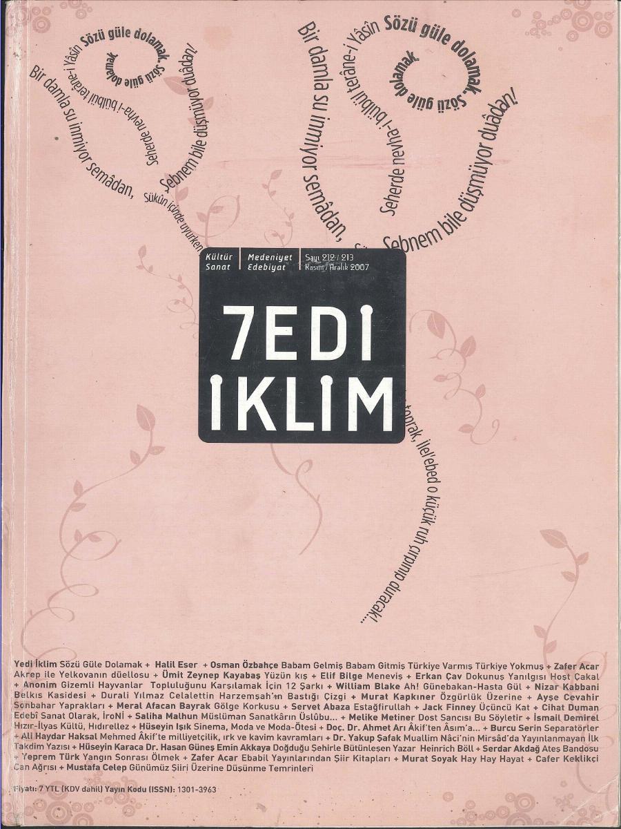 21. Cilt 212-213. Sayı Kapağı