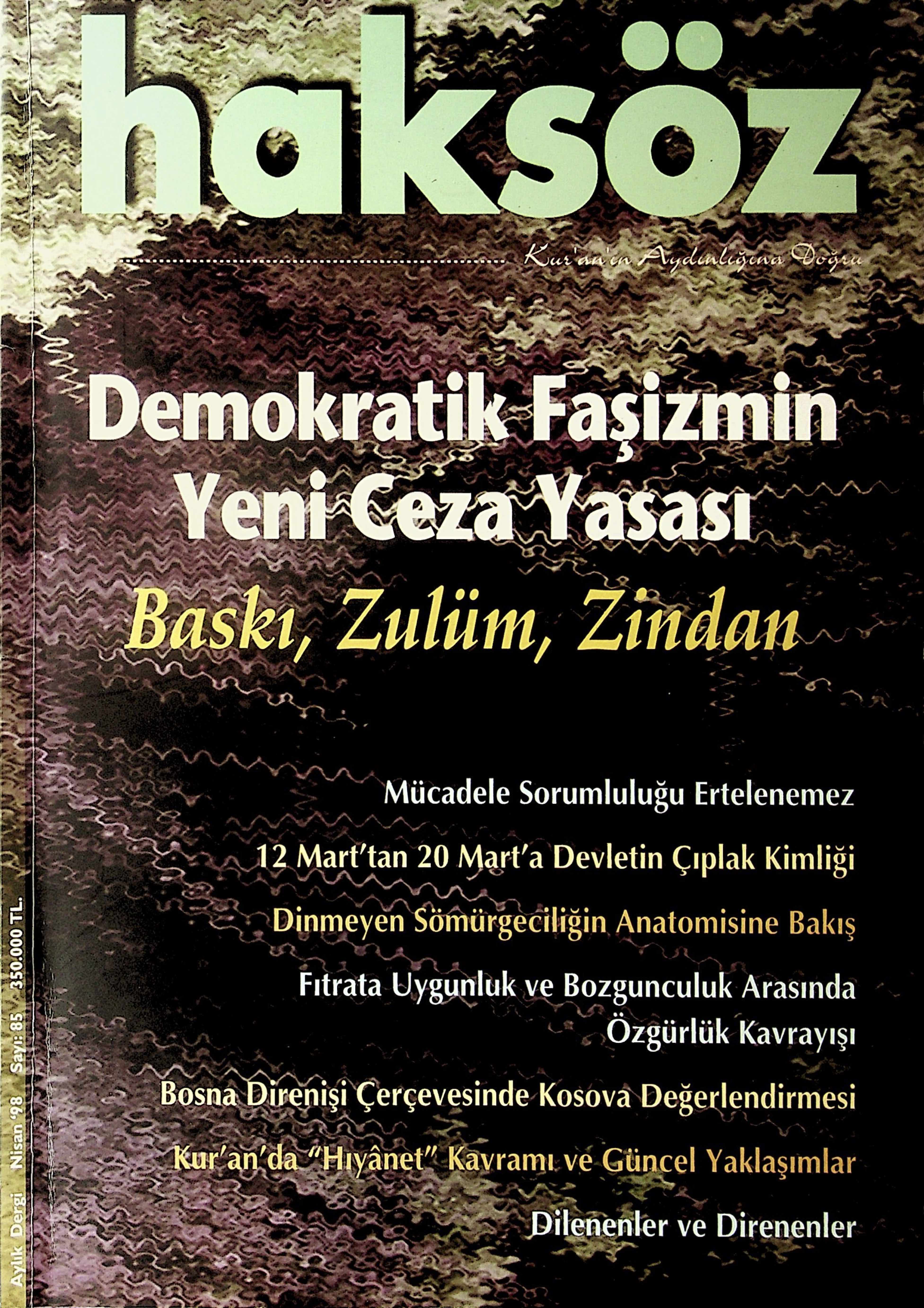 85. Sayı Kapağı
