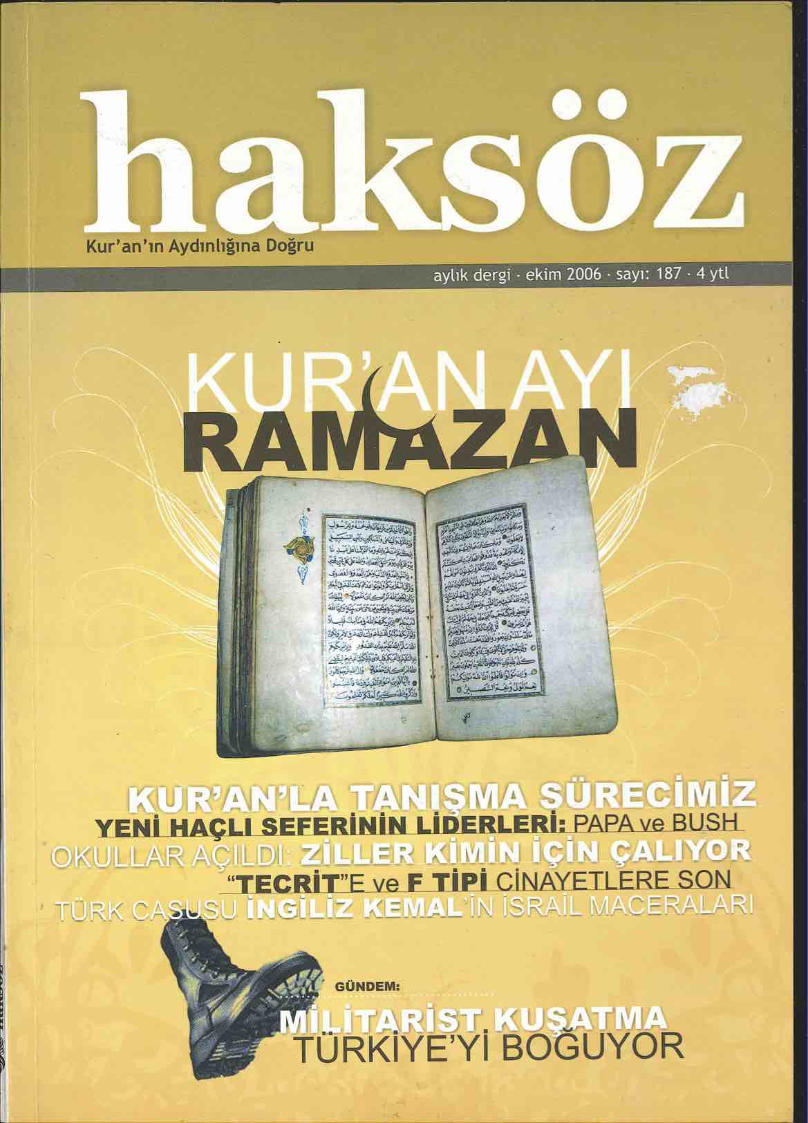 187. Sayı Kapağı