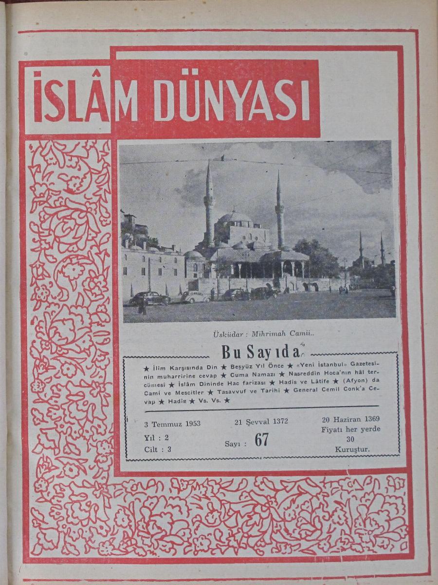 3. Cilt 67. Sayı Kapağı