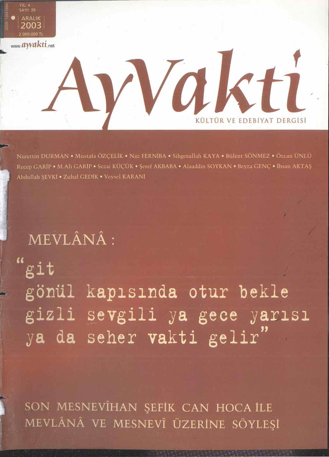 39. Sayı Kapağı