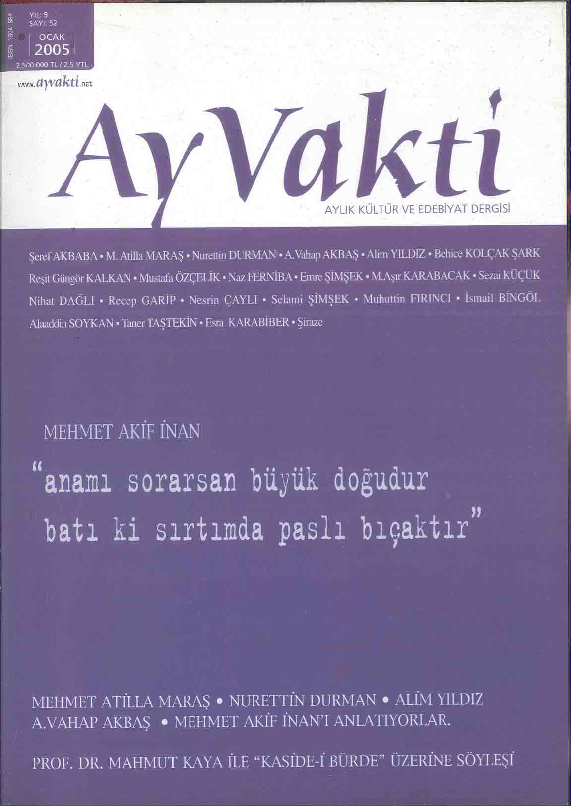 52. Sayı Kapağı