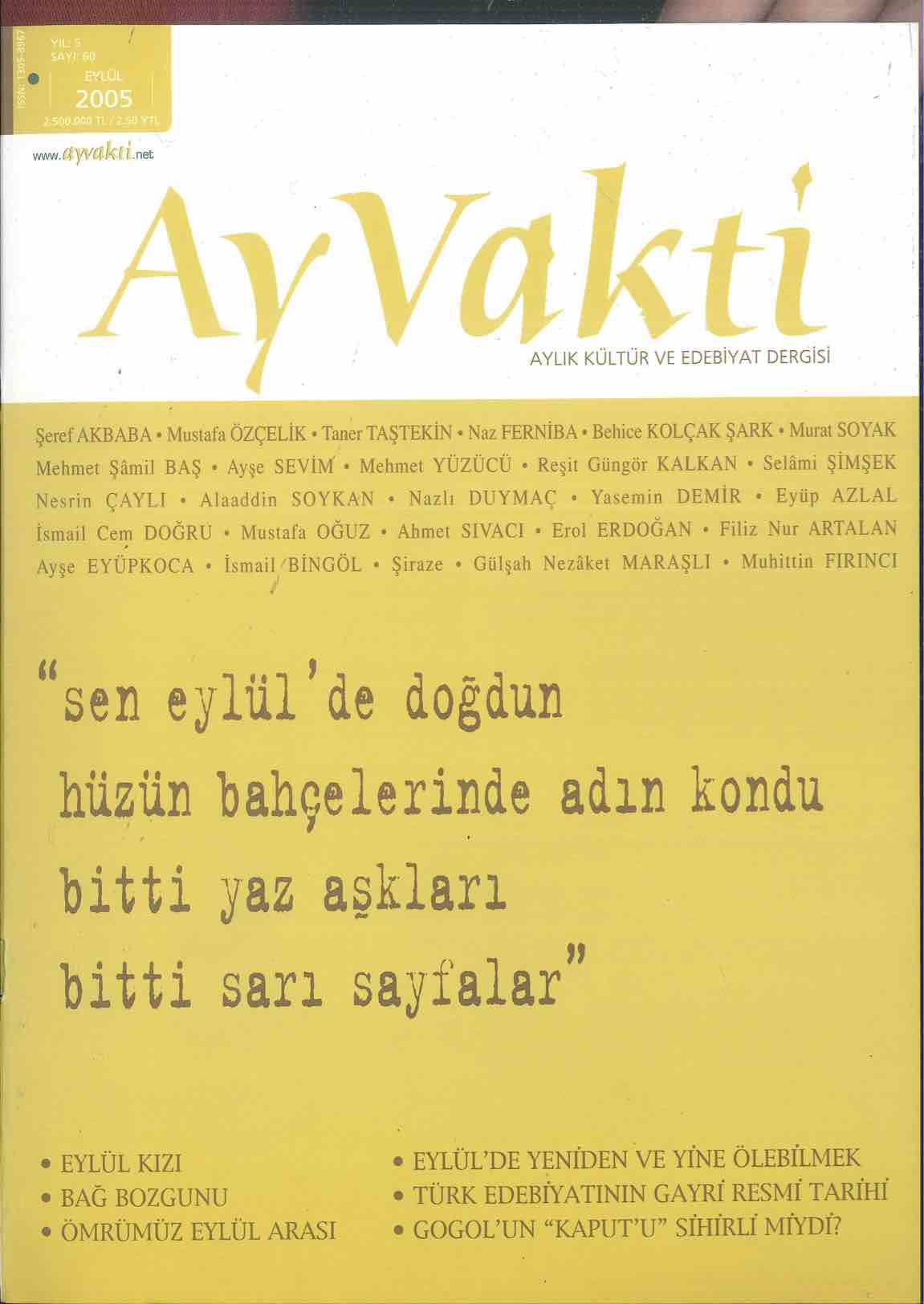 60. Sayı Kapağı