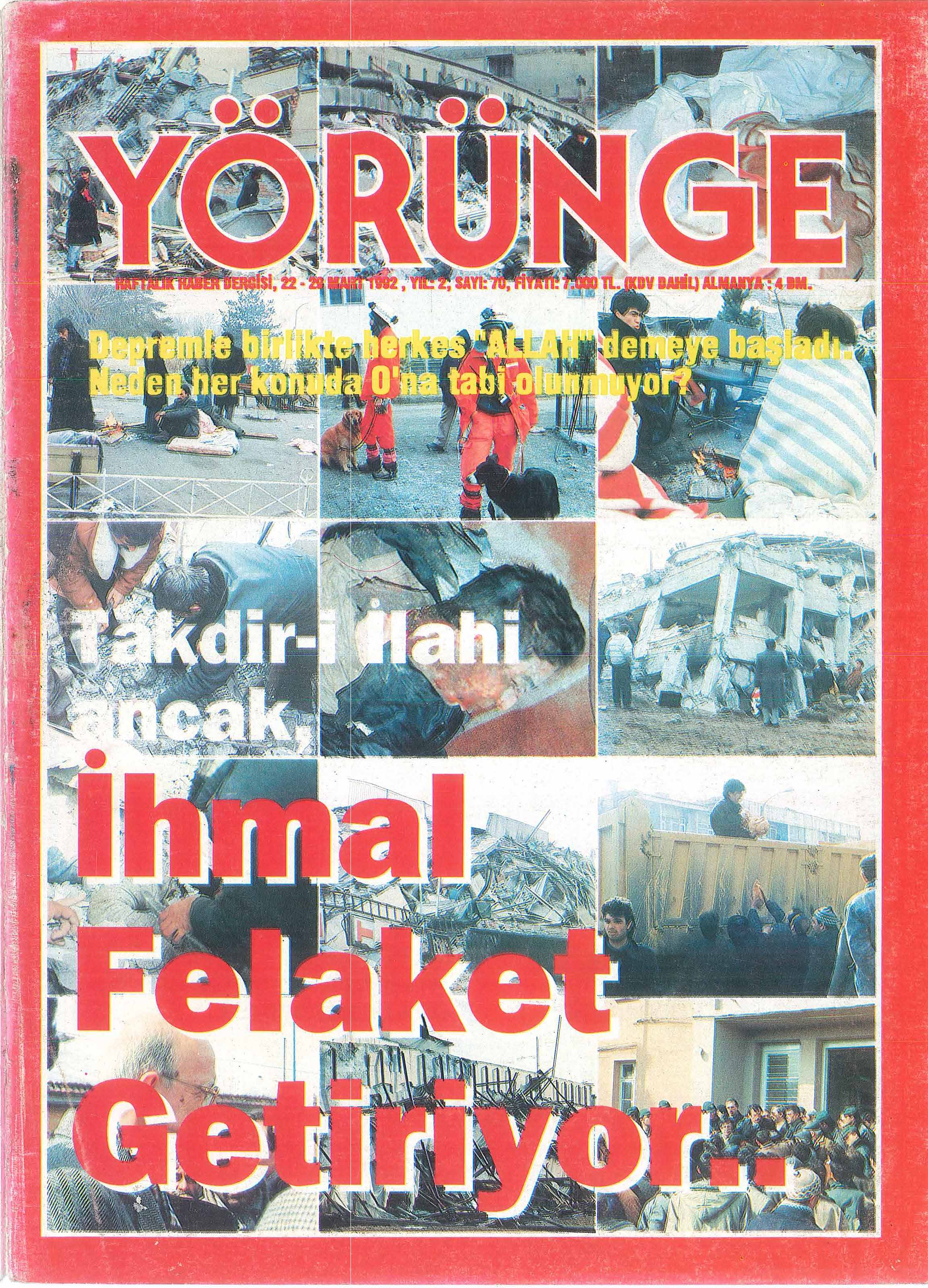 70. Sayı Kapağı