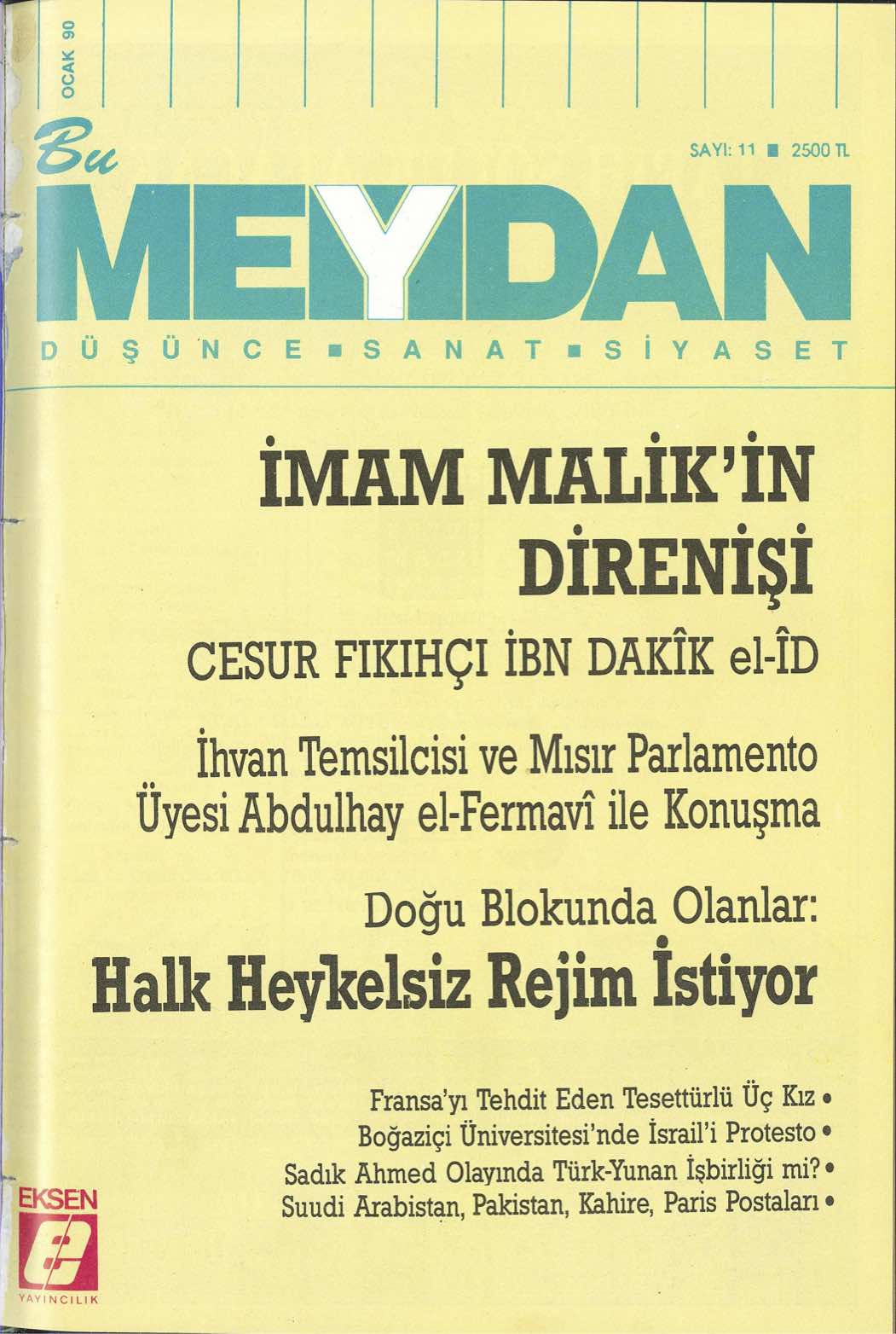 11. Sayı Kapağı