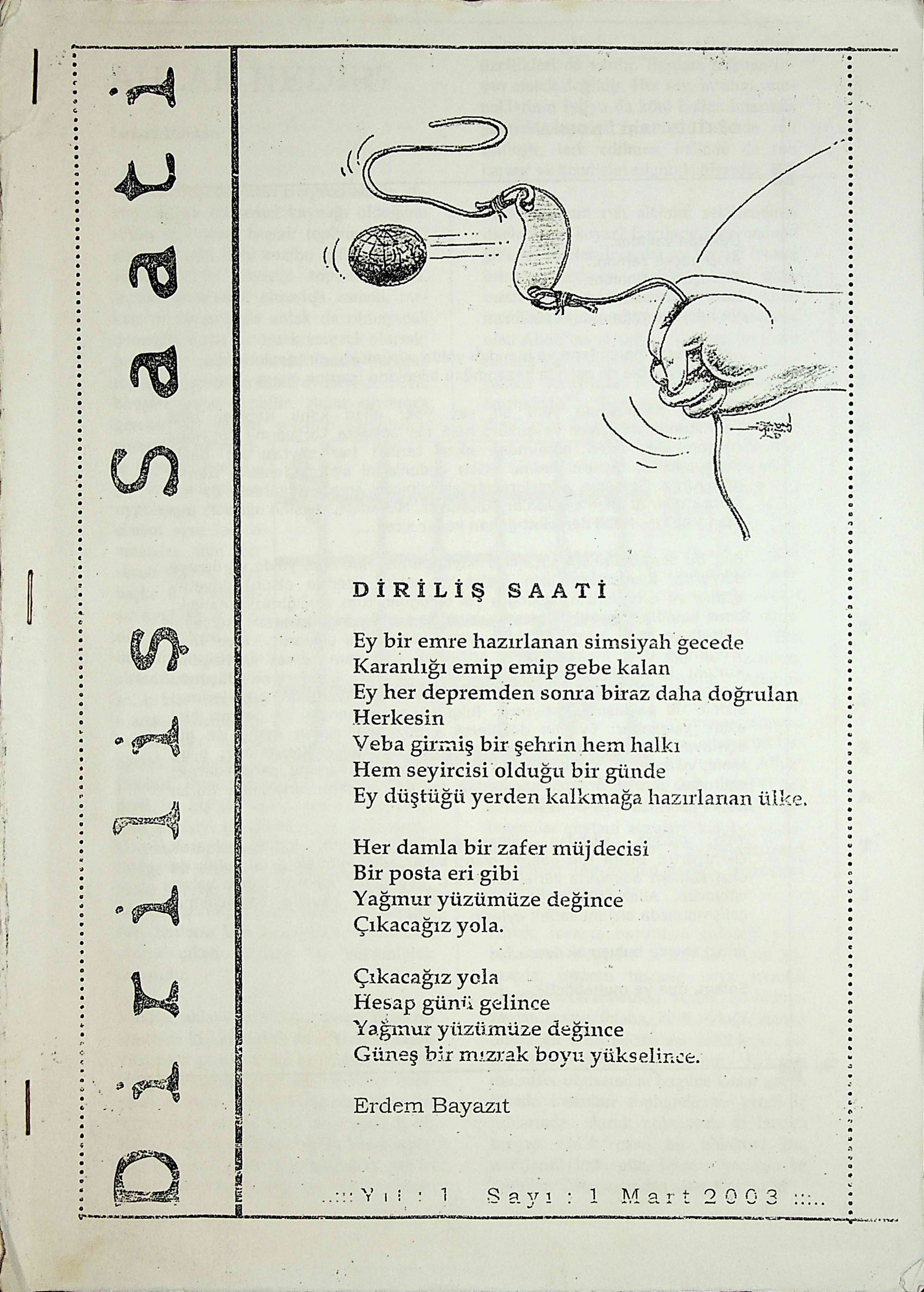 1. Cilt 1. Sayı Kapağı