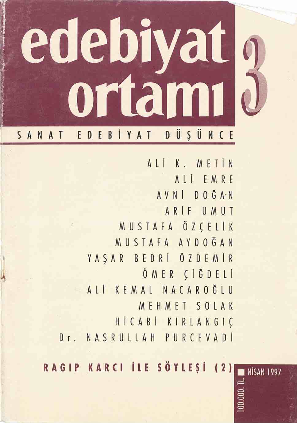 1. Cilt 3. Sayı Kapağı