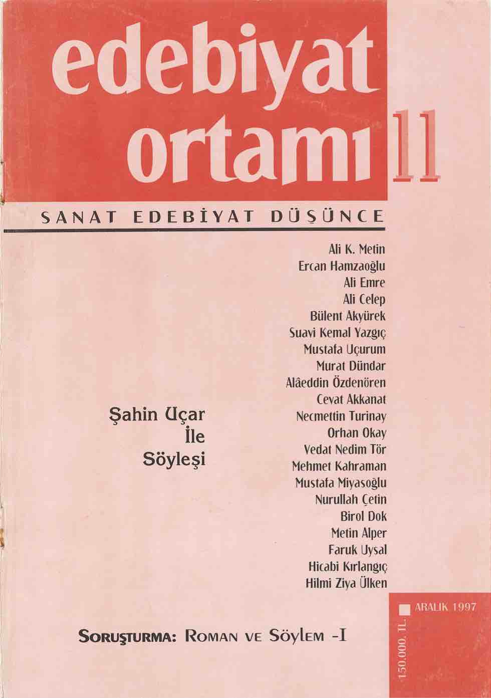 1. Cilt 11. Sayı Kapağı