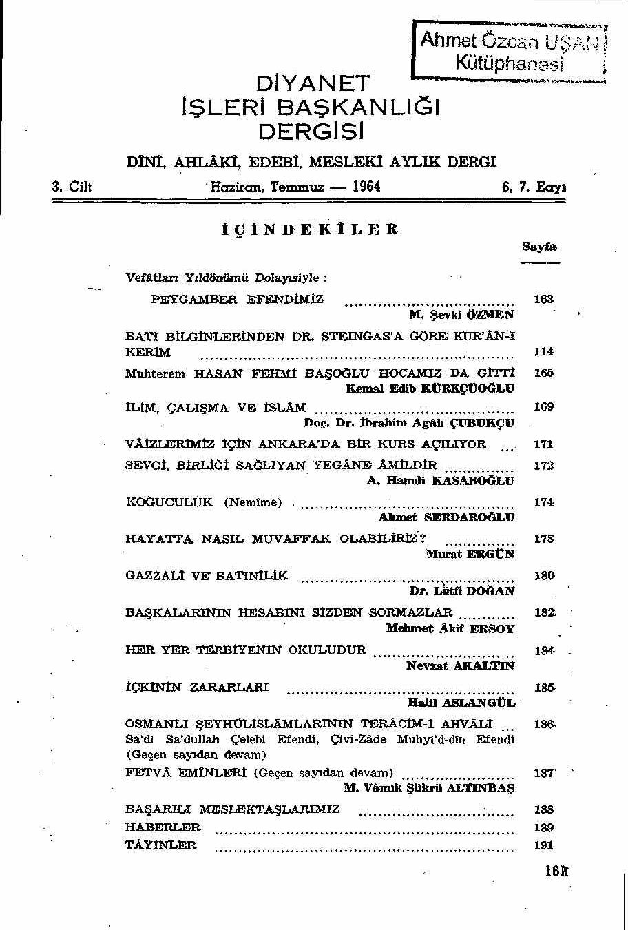 3. Cilt 6-7. Sayı Kapağı