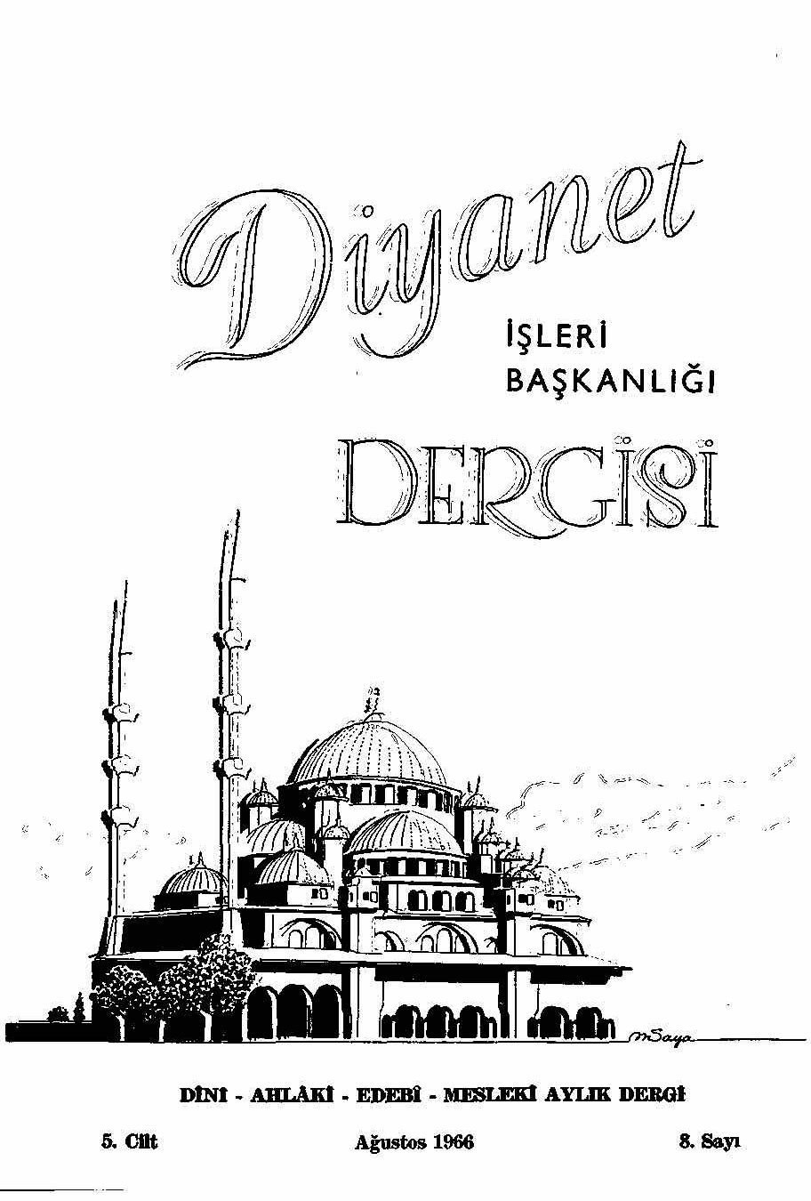 5. Cilt 8. Sayı Kapağı