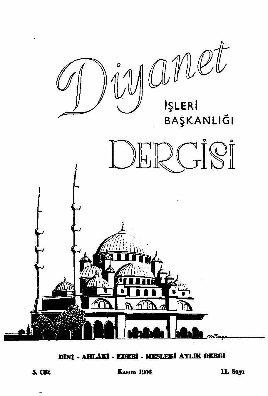 5. Cilt 11. Sayı Kapağı
