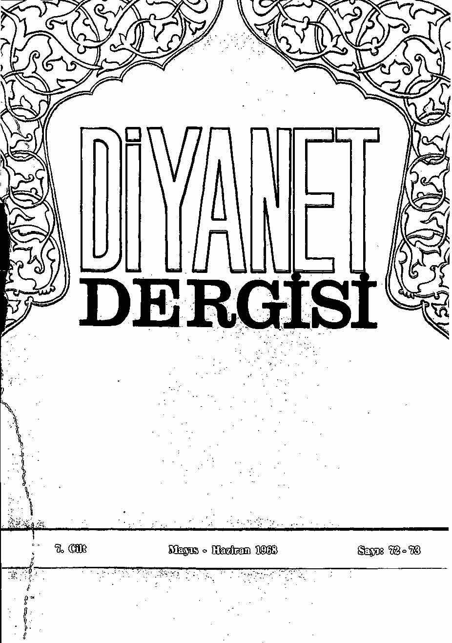 7. Cilt 72-73. Sayı Kapağı