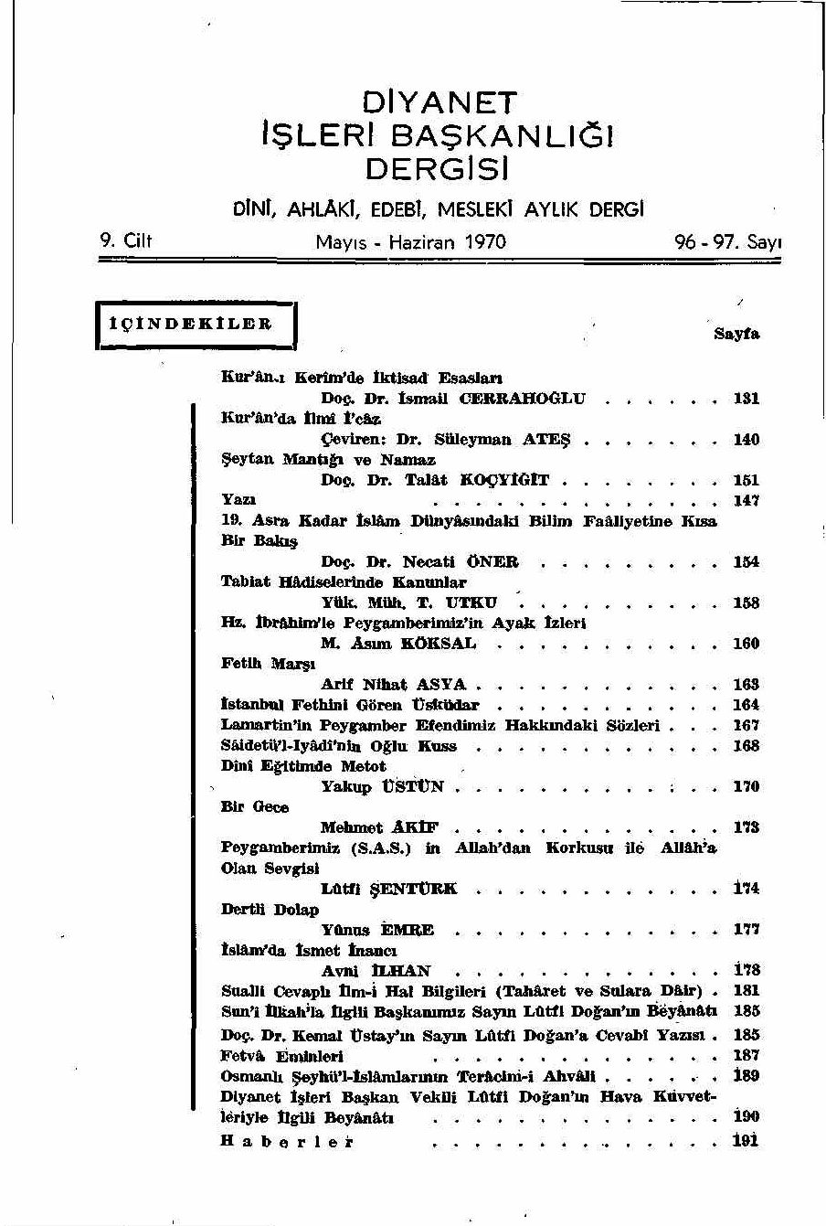 9. Cilt 96-97. Sayı Kapağı