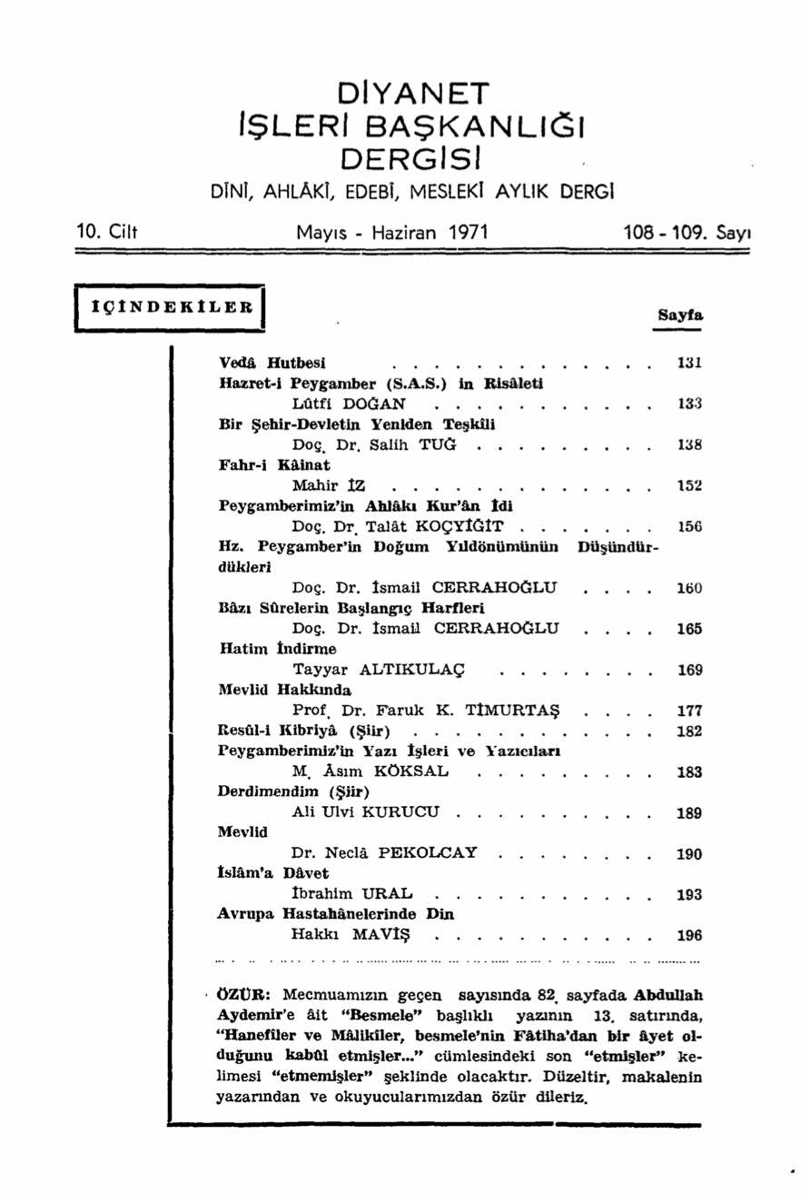 10. Cilt 108-109. Sayı Kapağı