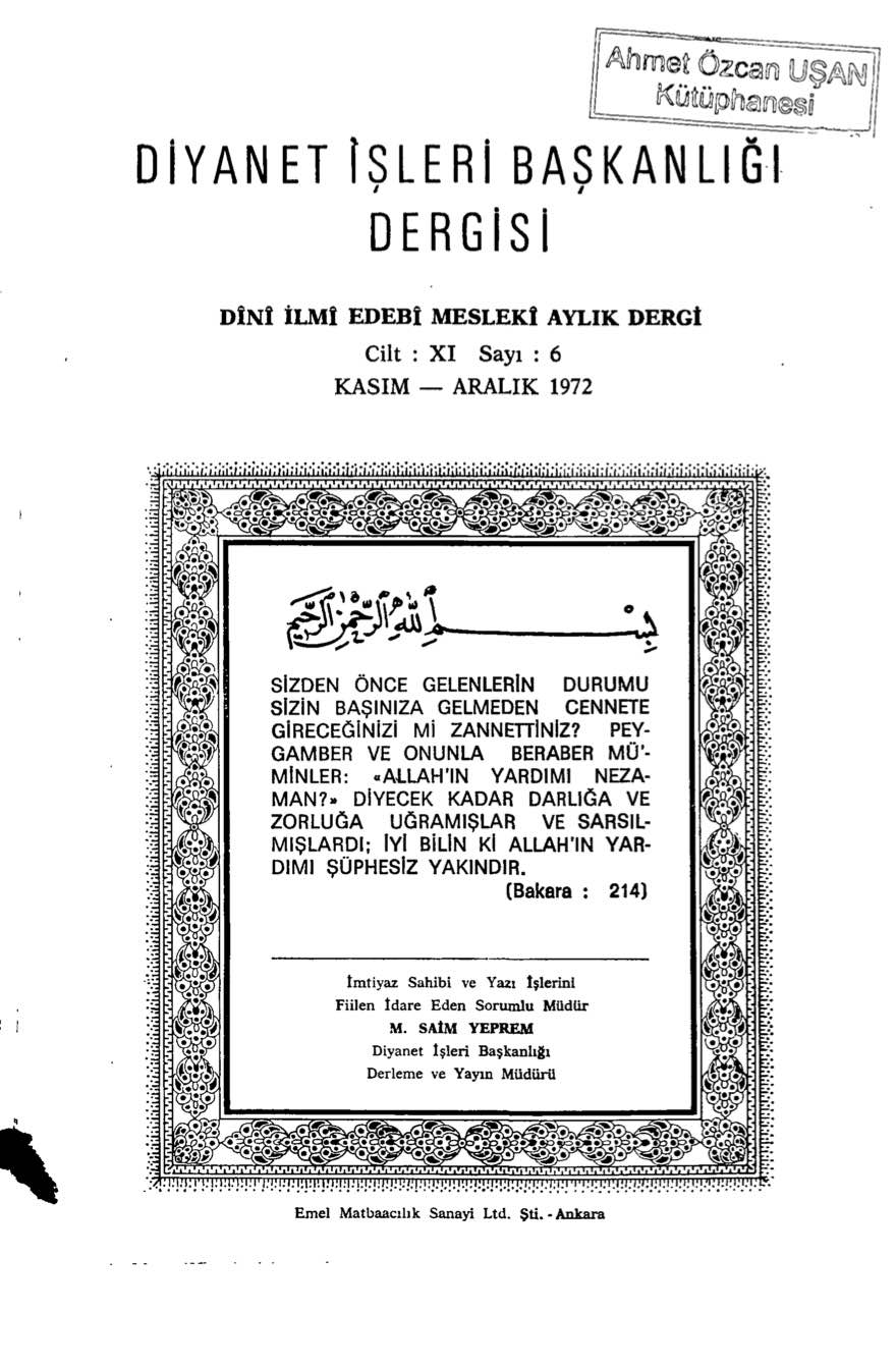 11. Cilt 6. Sayı Kapağı