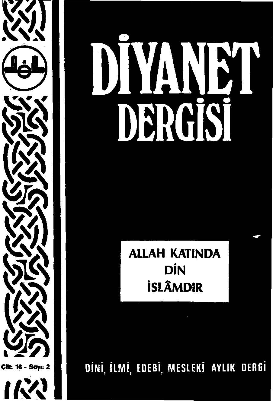 16. Cilt 2. Sayı Kapağı