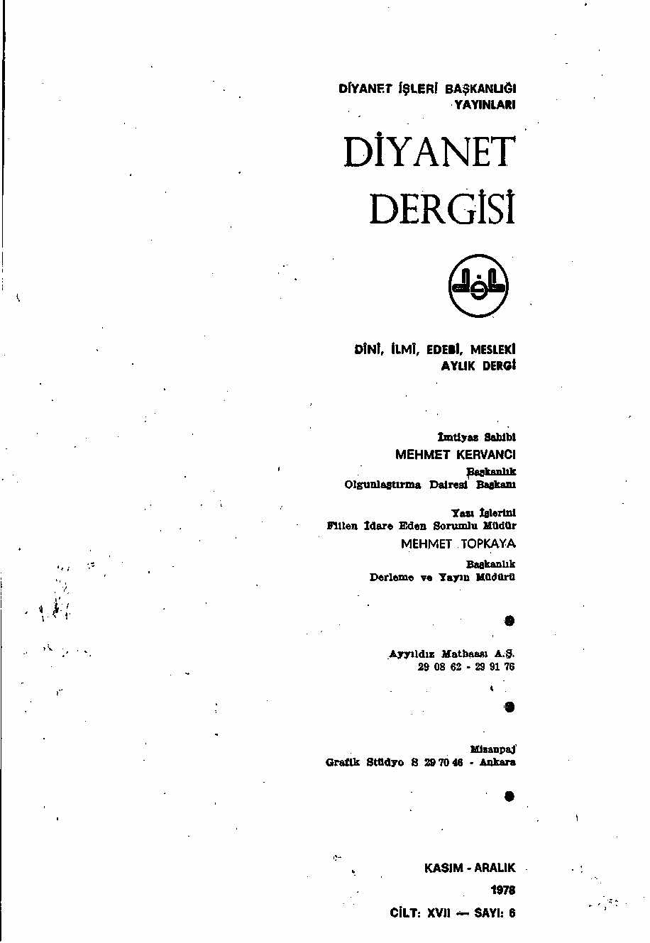 17. Cilt 6. Sayı Kapağı